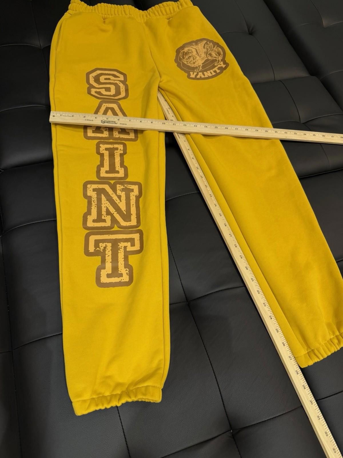 Saint Vanity Size M - Saint Vanity Varsity Sweatpants Yellow NEW 2025 Size US 32 / EU 48 - 9 Thumbnail