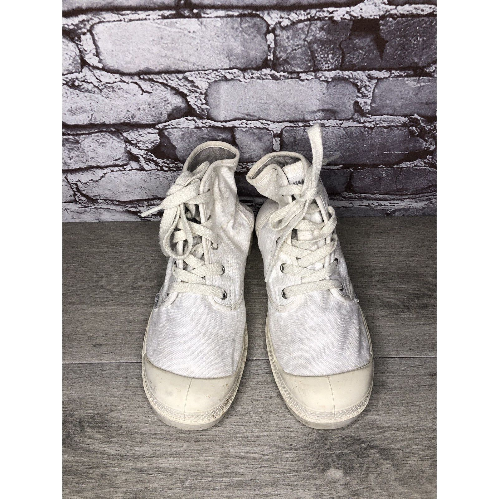 Palladium Palladium Pampa Hi White Canvas Fabric Lace Up Combat Boots Size US 9 / IT 39 - 15 Thumbnail