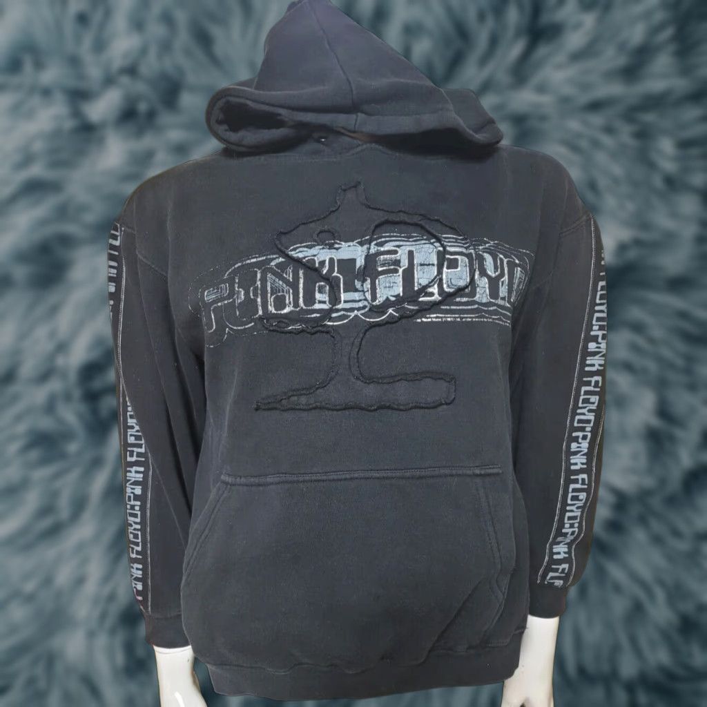 Vintage VTG Pink Floyd Band Digital Wordmark Pullover Hoodie Sweatshirt Small Mens Hoodie Pullover Black Cotton Blend Long Sleeve Music Hooded Size US S / EU 44-46 / 1 - 1 Thumbnail