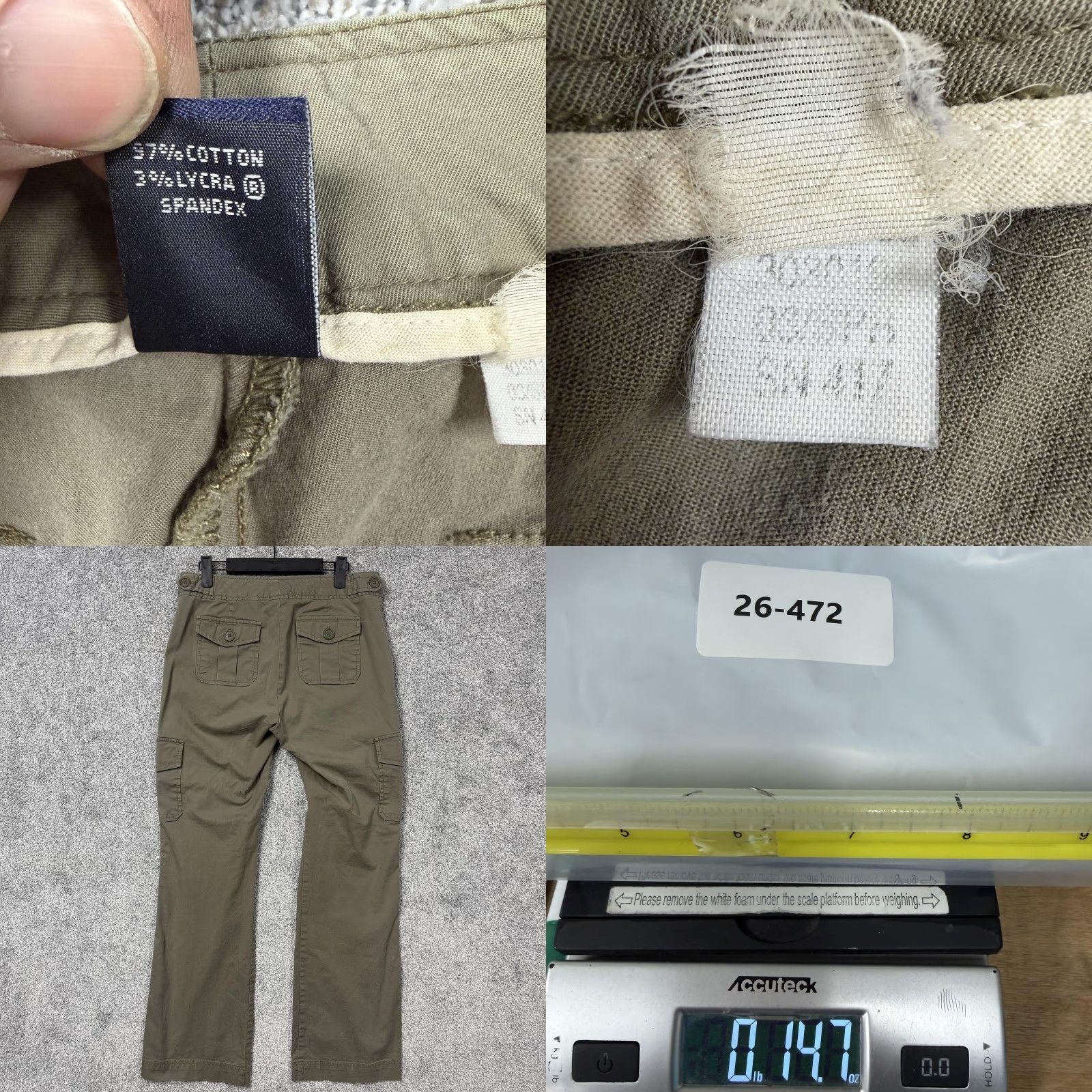 Gap GAP Pants 8P Military Green Cargo Twill Straight Leg Utility Hiking Gorpcore Size 30" / US 8 / IT 44 - 8 Thumbnail