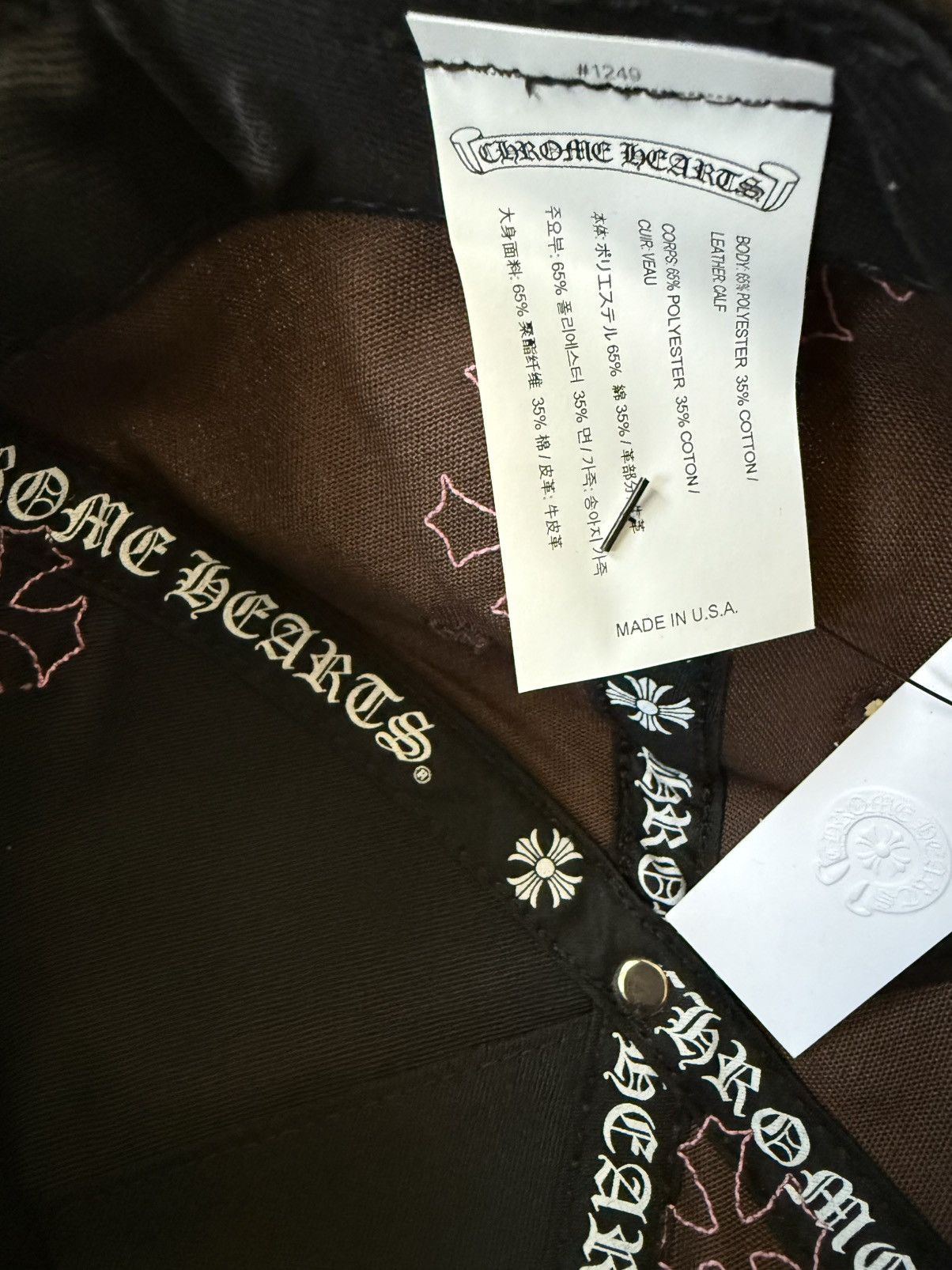 Chrome Hearts BRAND NEW CHROME HEARTS PINK LEATHER CROSS PATCH TRUCKER HAT Size ONE SIZE - 5 Thumbnail
