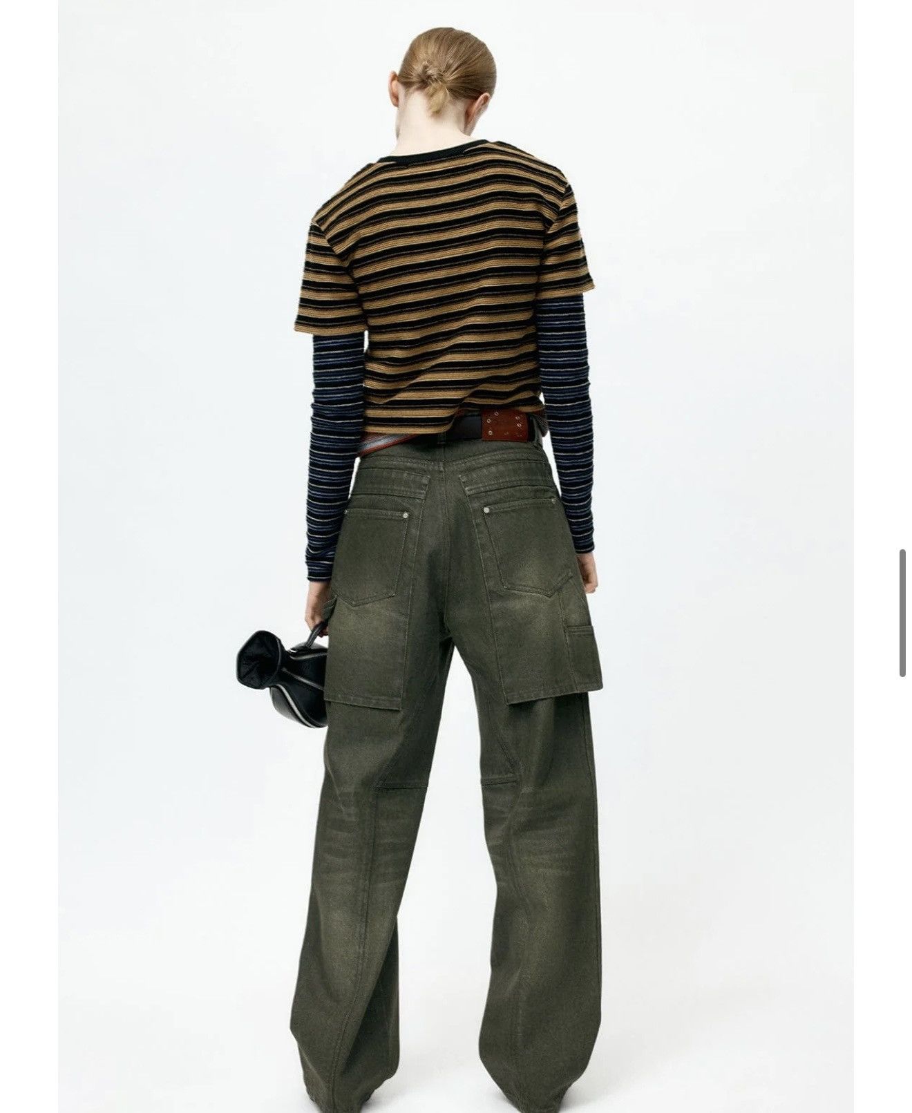 Andersson Bell UNISEX RAPTOR LAYERED WIDE-LEG JEANS Size US 34 / EU 50 - 2 Thumbnail