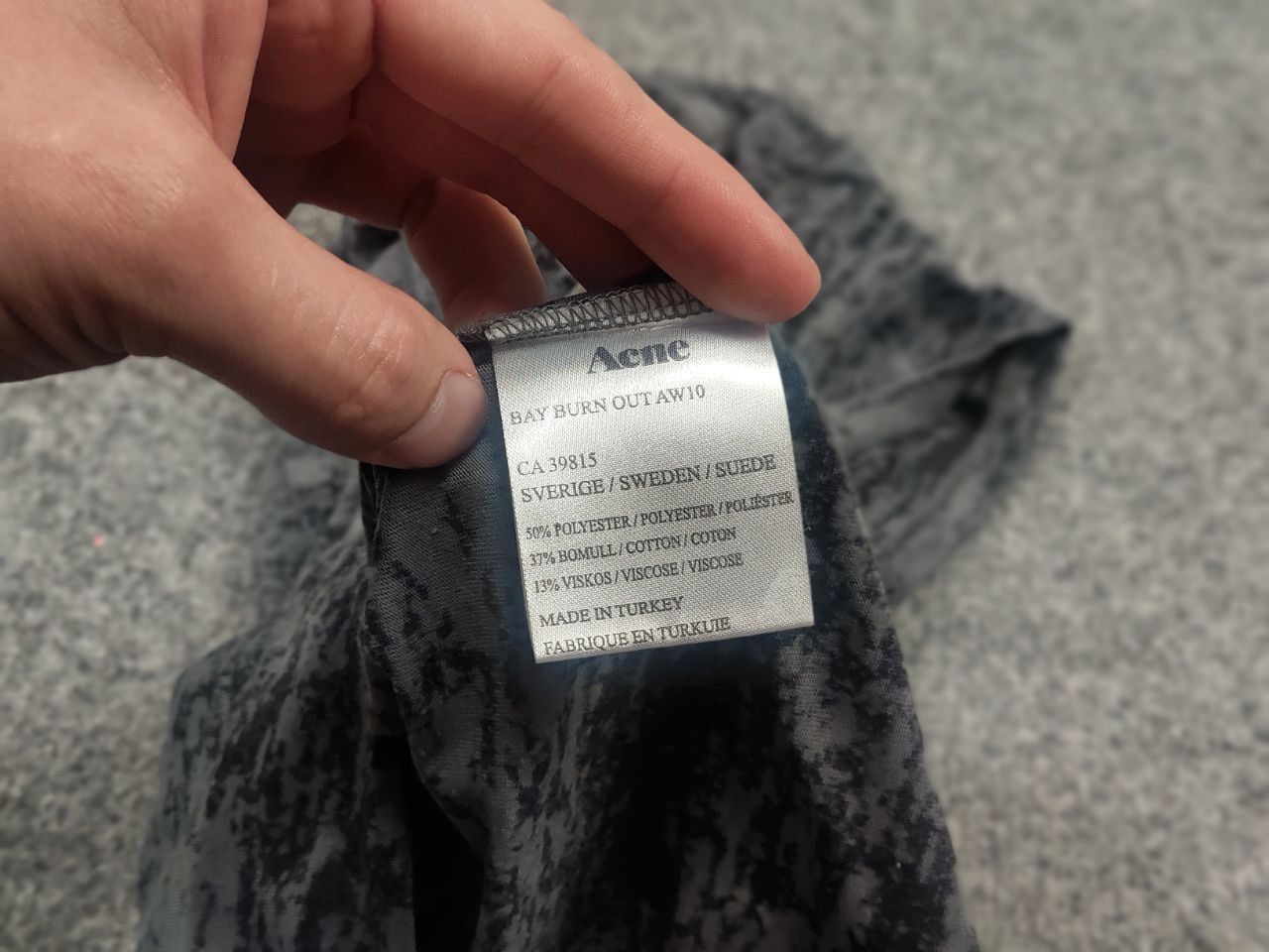Acne Studios Vintage AW10 Acne Studio Bay Burnout T-shirt graphite Gray Size US L / EU 52-54 / 3 - 12 Thumbnail