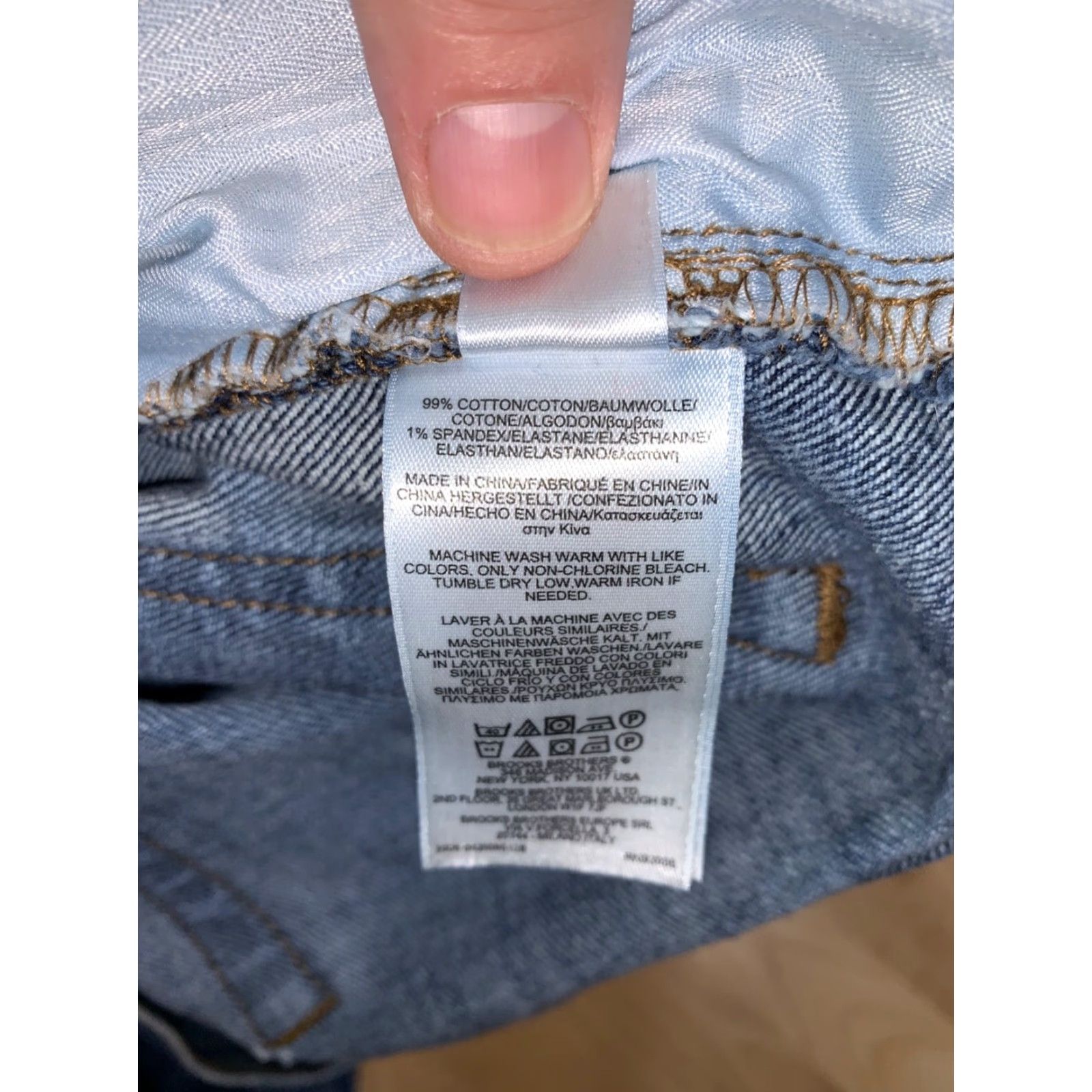 Brooks Brothers Brooks Brothers Jeans Mens 35x30 Blue Denim Straight Fit Casual 10826 Size US 35 - 5 Thumbnail