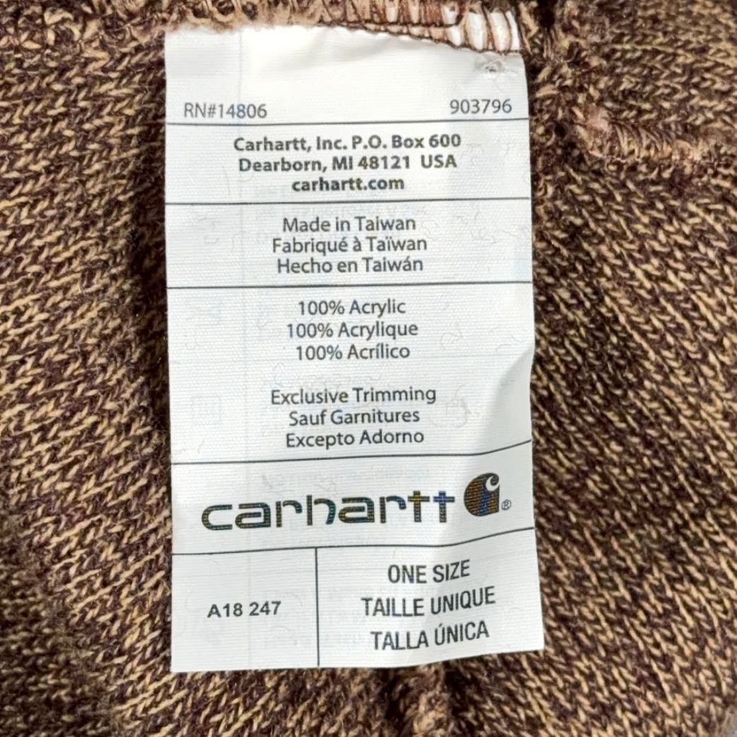 Carhartt Carhartt Hat Adult ONE SIZE Brown Heather Acrylic Beanie Ski Winter Workwear Size ONE SIZE - 5 Thumbnail