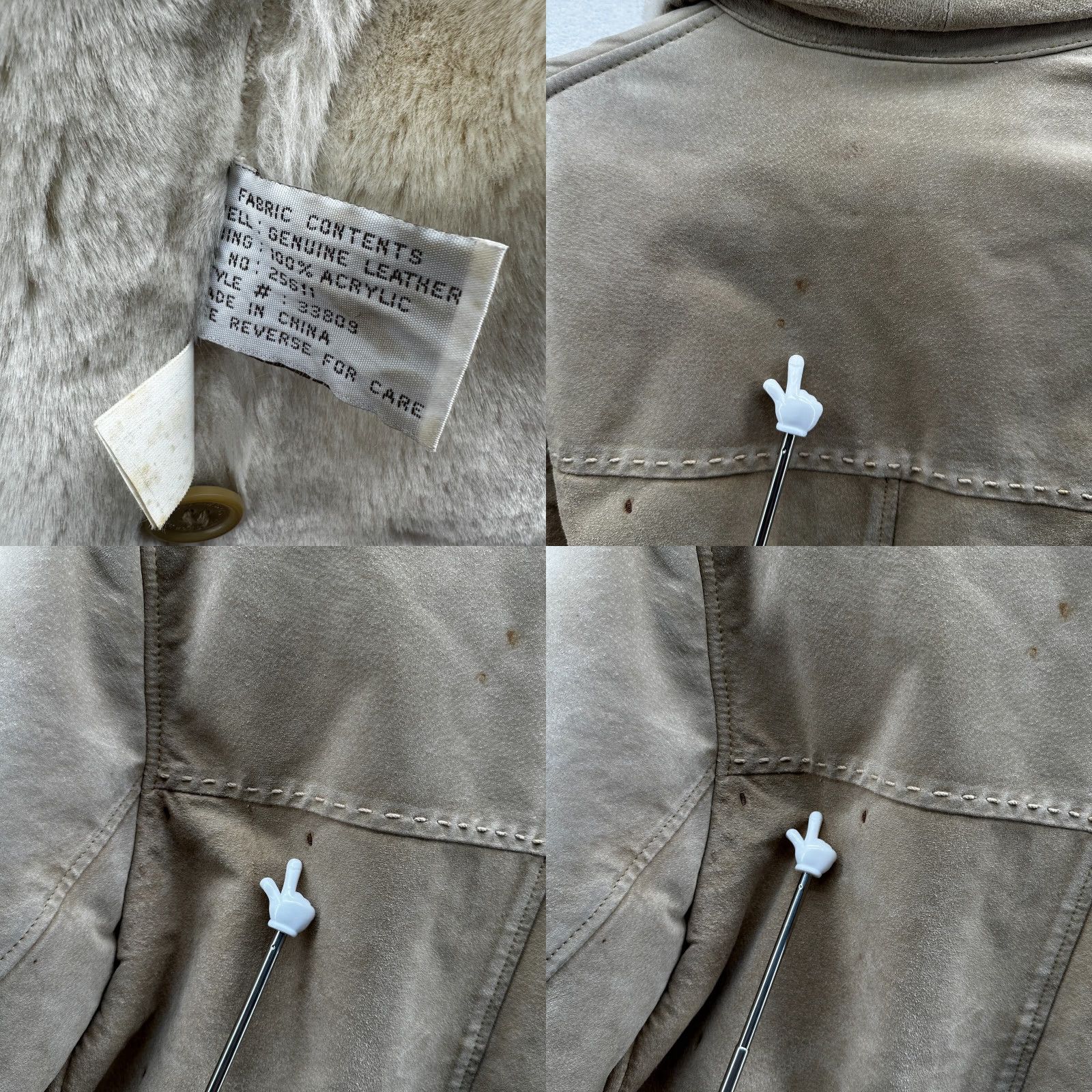 Jones New York Jones New York Sport Jacket Beige Women's M Faux Fur Long Sleeve Pockets Size M / US 6-8 / IT 42-44 - 9 Thumbnail