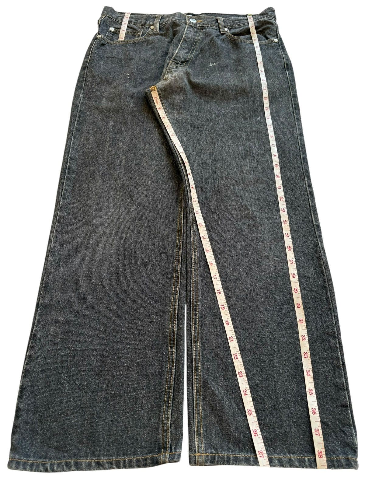 Japanese Brand Vintage Japanese Brand Painted Loose Baggy Jeans Size US 34 / EU 50 - 13 Thumbnail
