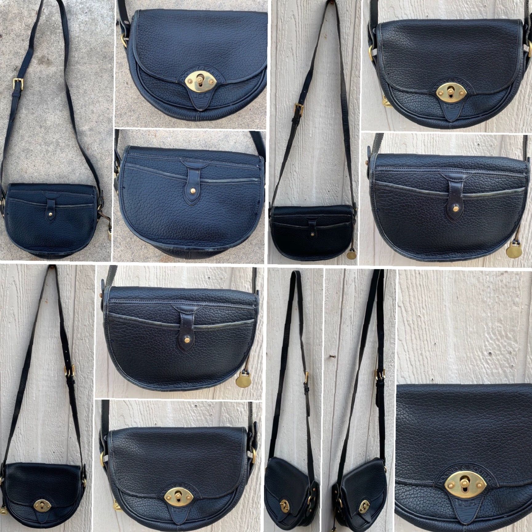 Dooney & Bourke VINTAGE Dooney & Bourke Black Leather Crossbody Bag USA Made Brass Lock Adult Women Size ONE SIZE - 3 Thumbnail