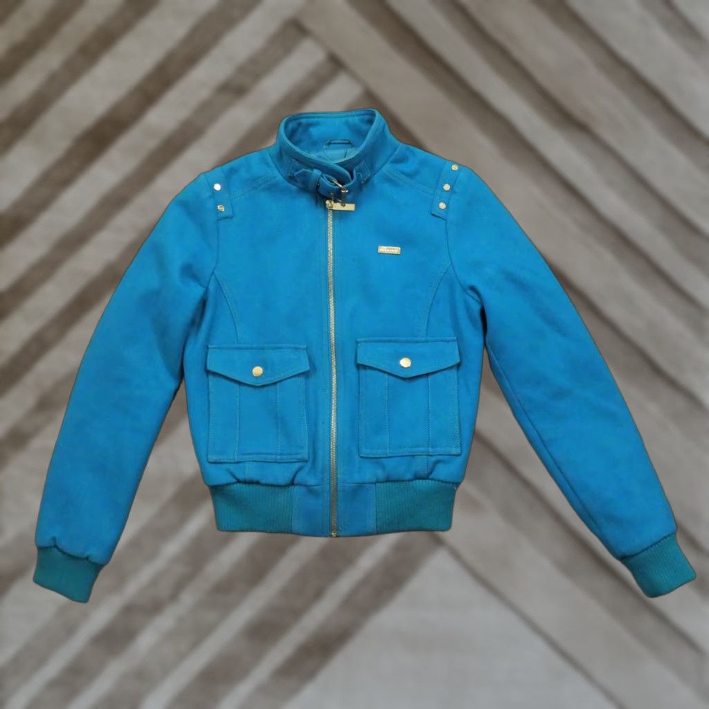 Sean John Sean John Jacket Womens Small Blue Wool Blend Short Cropped Streetwear Y2K Mens? Size 28" / US 6 / IT 42 - 1 Thumbnail
