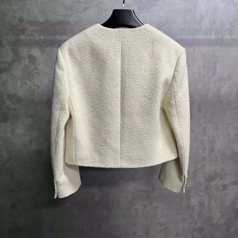Celine Celine Chalk White Long Sleeve Jacket Size US M / EU 48-50 / 2 - 2 Thumbnail