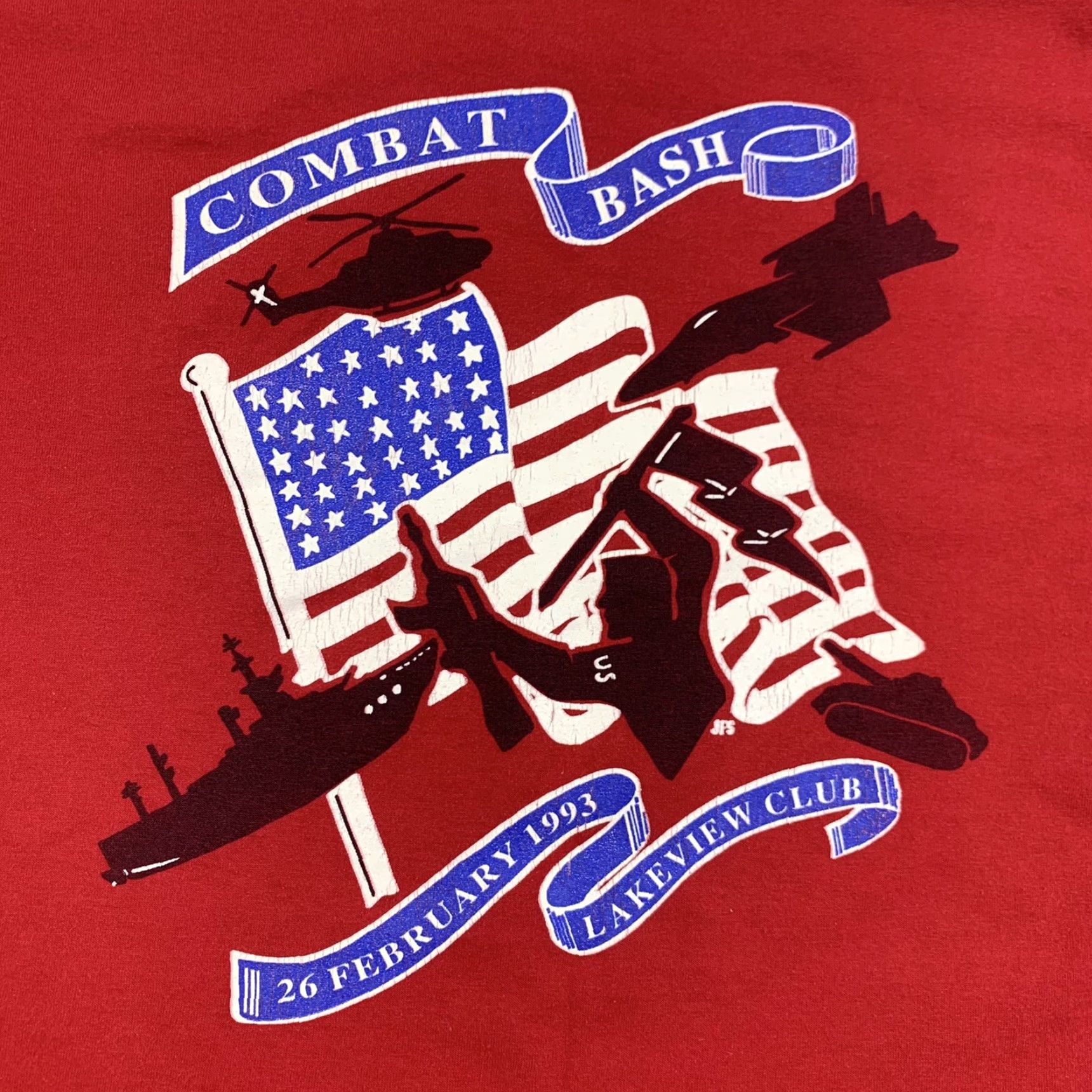 Jerzees VINTAGE Texas A&M Combat Bash T Shirt Adult Large Red Crew Neck Short Sleeve 1993 College Party Military Men L Jerzees Size US L / EU 52-54 / 3 - 2 Thumbnail