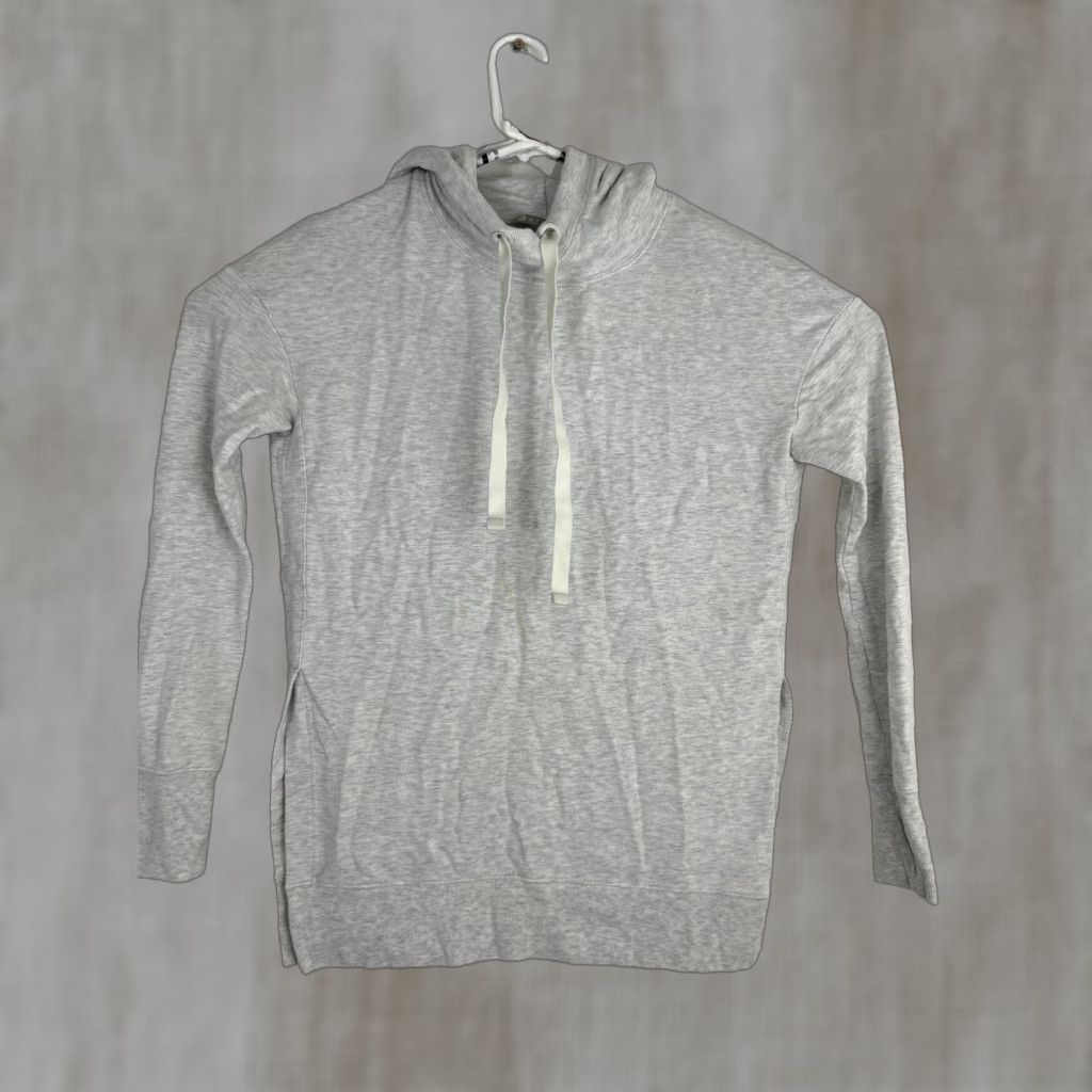 Athleta Athleta Hoodie Women S Gray Pullover Split Sides Thumb Hole 445925-00 Short Description: stains on front 20 chest 27.5 length 21.5 sleeves Size S / US 4 / IT 40 - 1 Thumbnail
