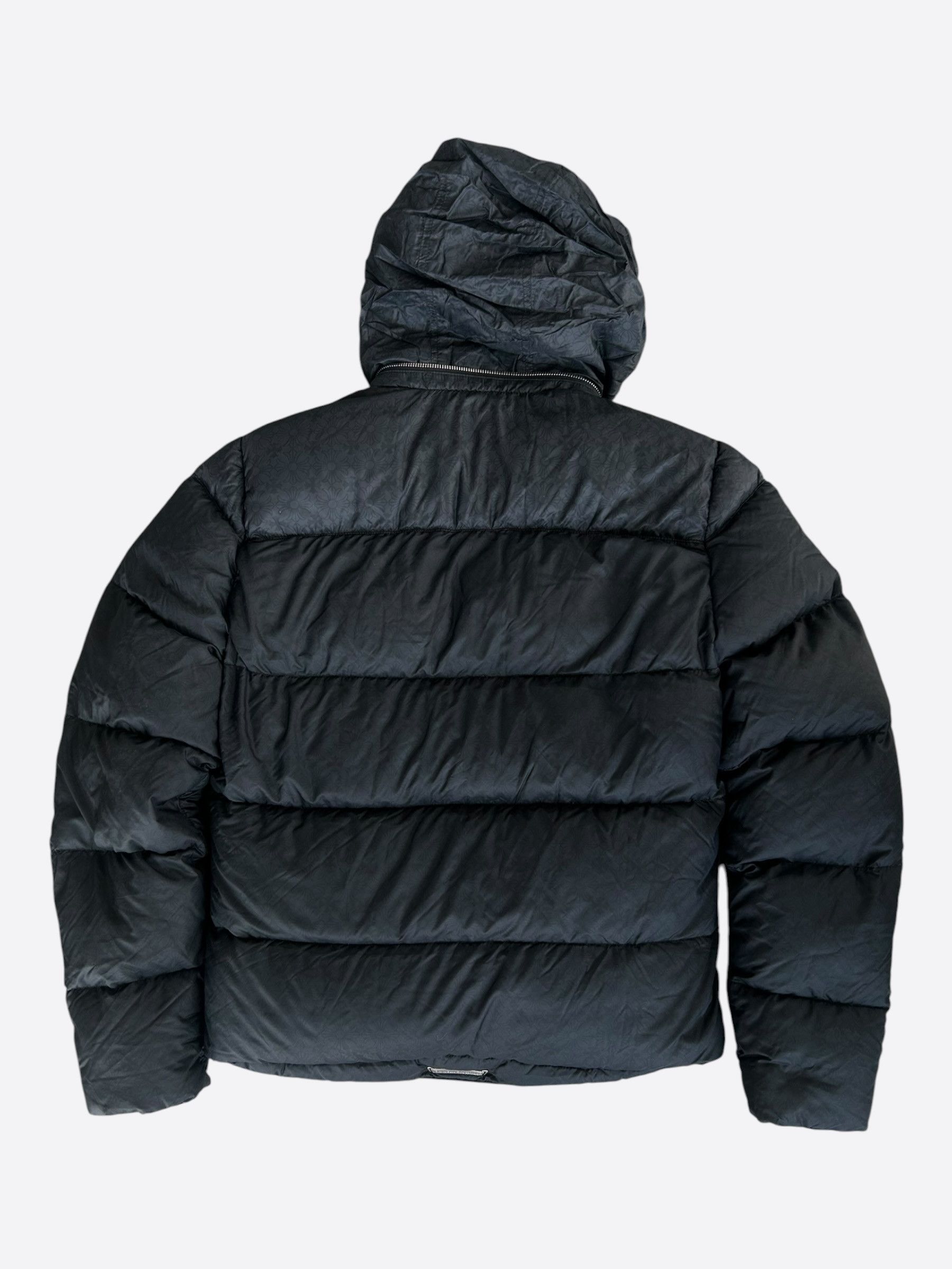 Chrome Hearts Chrome Hearts Black Cross Jacquard Hooded Puffer Jacket Size US M / EU 48-50 / 2 - 2 Thumbnail