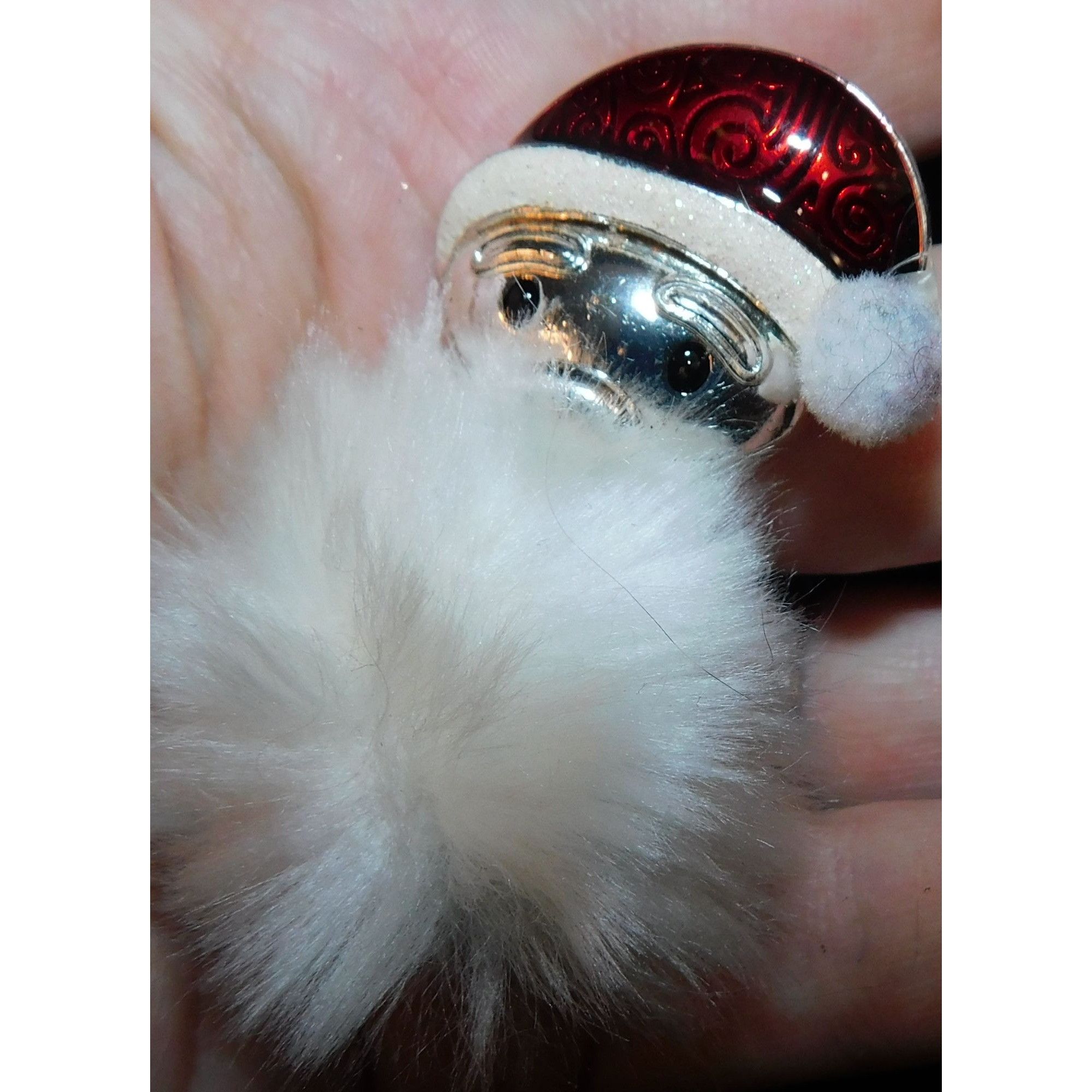 Other Vintage Fluffy Bearded Metallic Santa Brooch Size ONE SIZE - 6 Thumbnail
