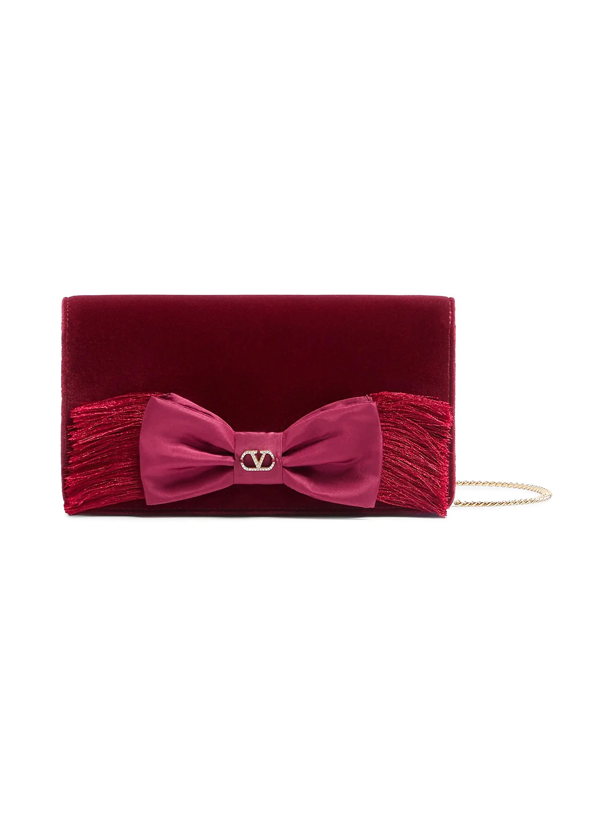Valentino os11x0626 Size:OS / VLogo Signature Mini Velvet Shoulder Bag Size ONE SIZE - 1 Thumbnail