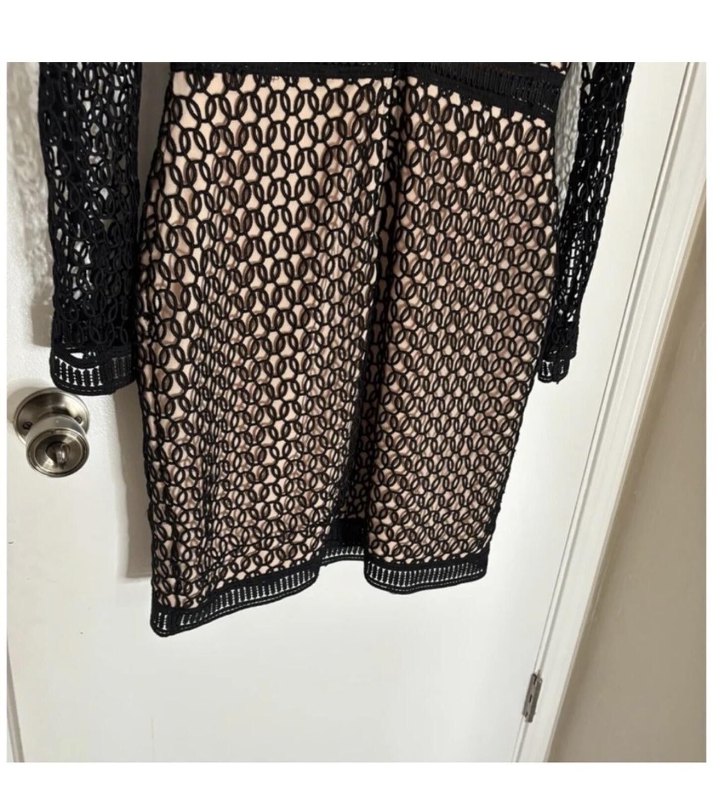 John Elliott ELLIATT Chic Black and Tan Mesh Dress Size L / US 10 / IT 46 - 10 Thumbnail