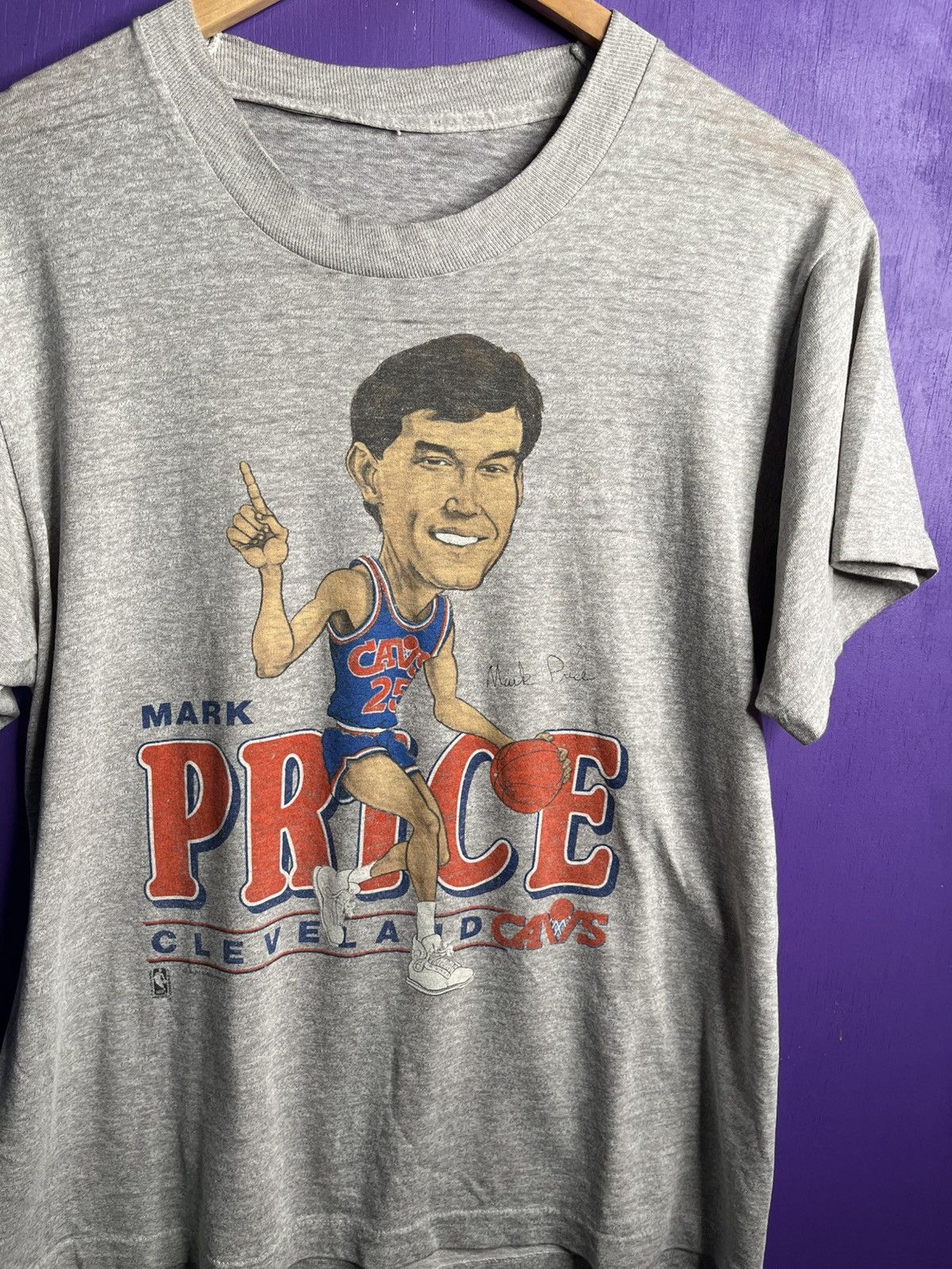 NBA × Vintage Vintage 80s Cavaliers Mark price player t-shirt Size US M / EU 48-50 / 2 - 3 Thumbnail