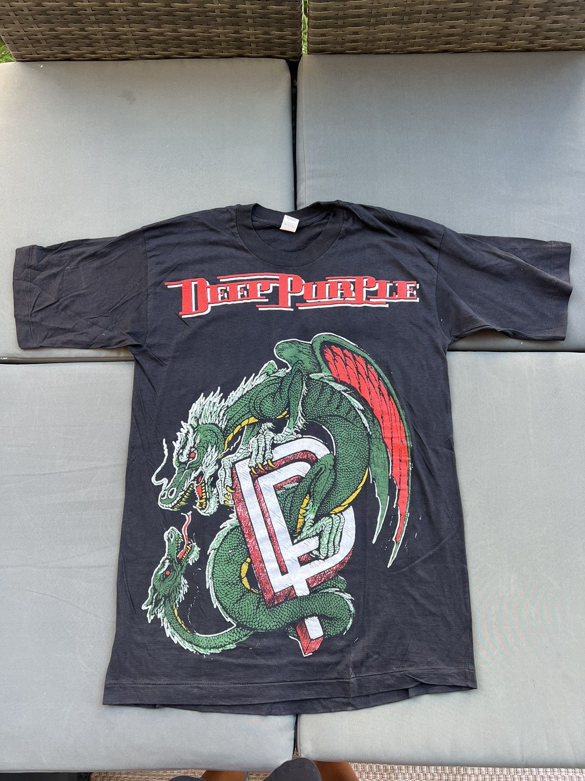 Vintage Vintage Deep Purple 1993 Italy tour single stitch t shirt Size US XXL / EU 58 / 5 - 1 Thumbnail