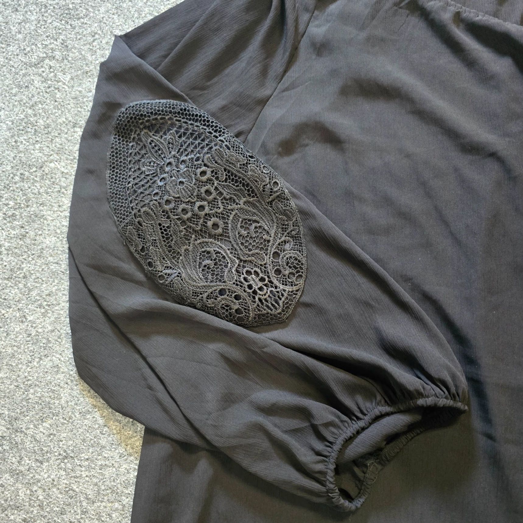 Torrid Torrid Top Shirt Womens 4X Black Sheer Popover Lace Peasant Layer Boho Capsule Blouse Size XXL / US 16-18 / IT 52-54 - 3 Thumbnail