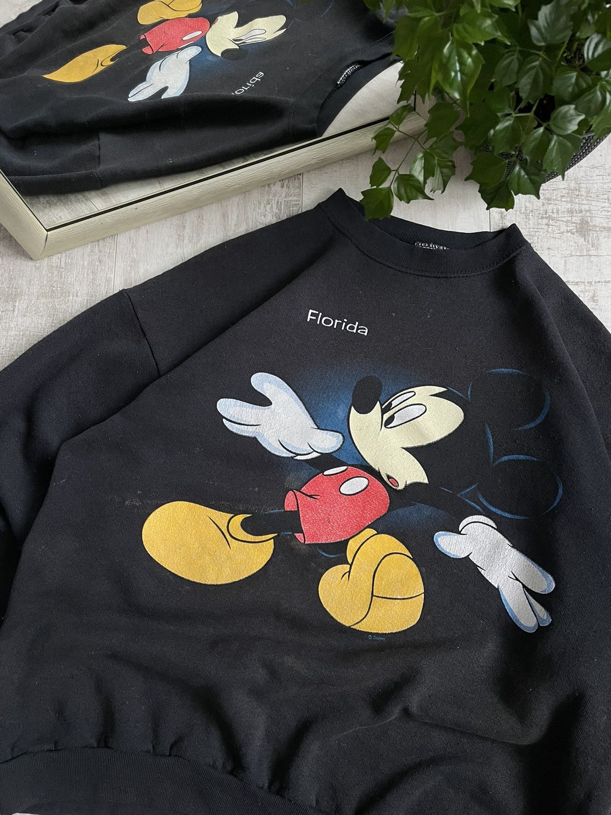 Disney × Mickey Mouse × Vintage Michey Mouse 90’s Tultex Sweatshirt Boxy Fit Florida Disney Size US L / EU 52-54 / 3 - 3 Thumbnail