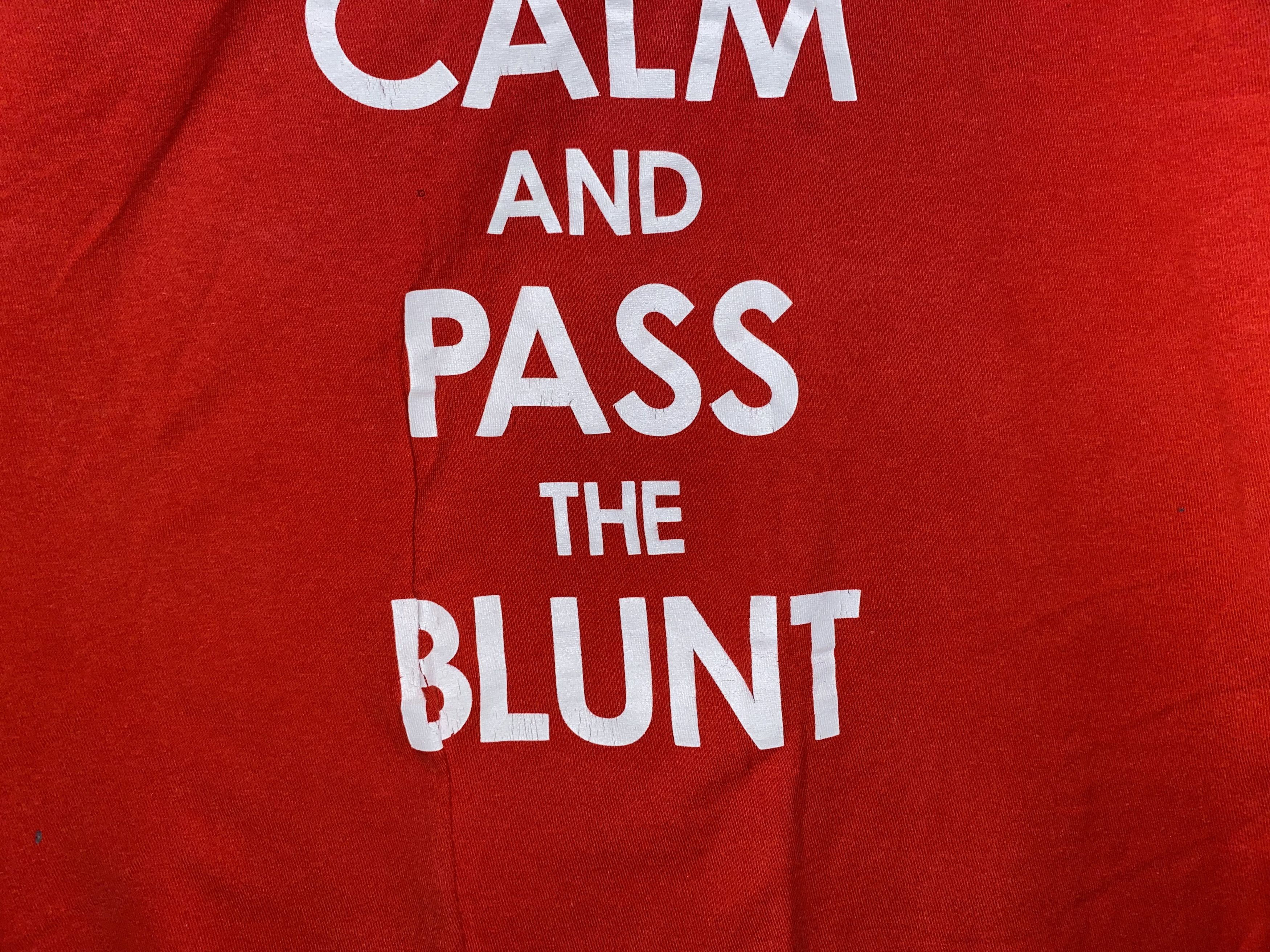 Vintage × Wu-Tang Clan Wu Tang Brand WEAR t shirt Keep CALM Pass BLUNT smoke 3XL 2X Size US XXL / EU 58 / 5 - 4 Thumbnail
