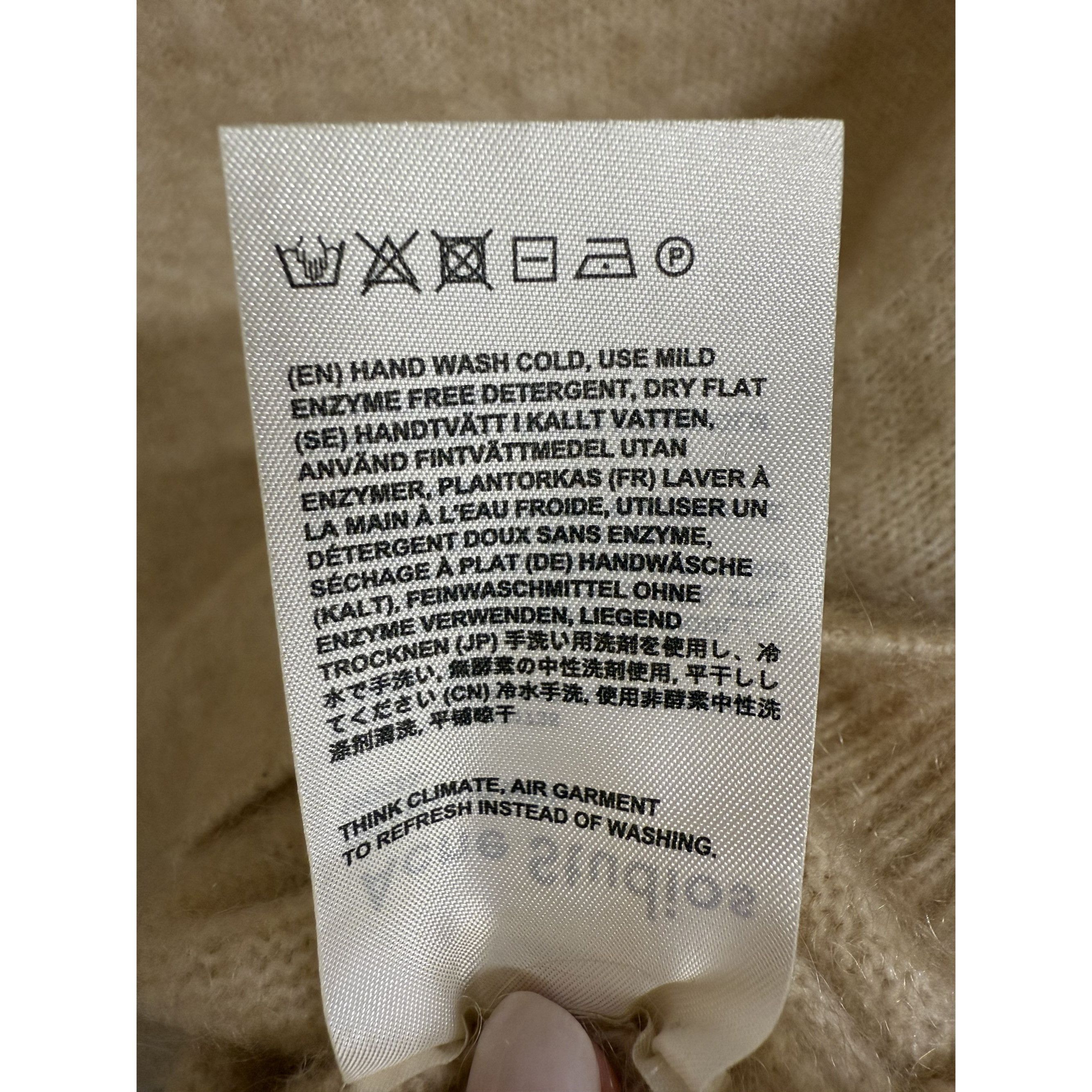 Acne Studios Acne Studios Beige Dramatic Mohair Wool Blend Sweater XS Size XS / US 0-2 / IT 36-38 - 6 Thumbnail