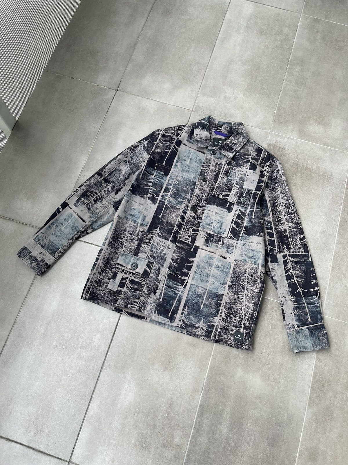 Paul Smith !DS! FW22 Paul Smith Grey Forest Summer Overshirt Jacket Size US M / EU 48-50 / 2 - 7 Thumbnail
