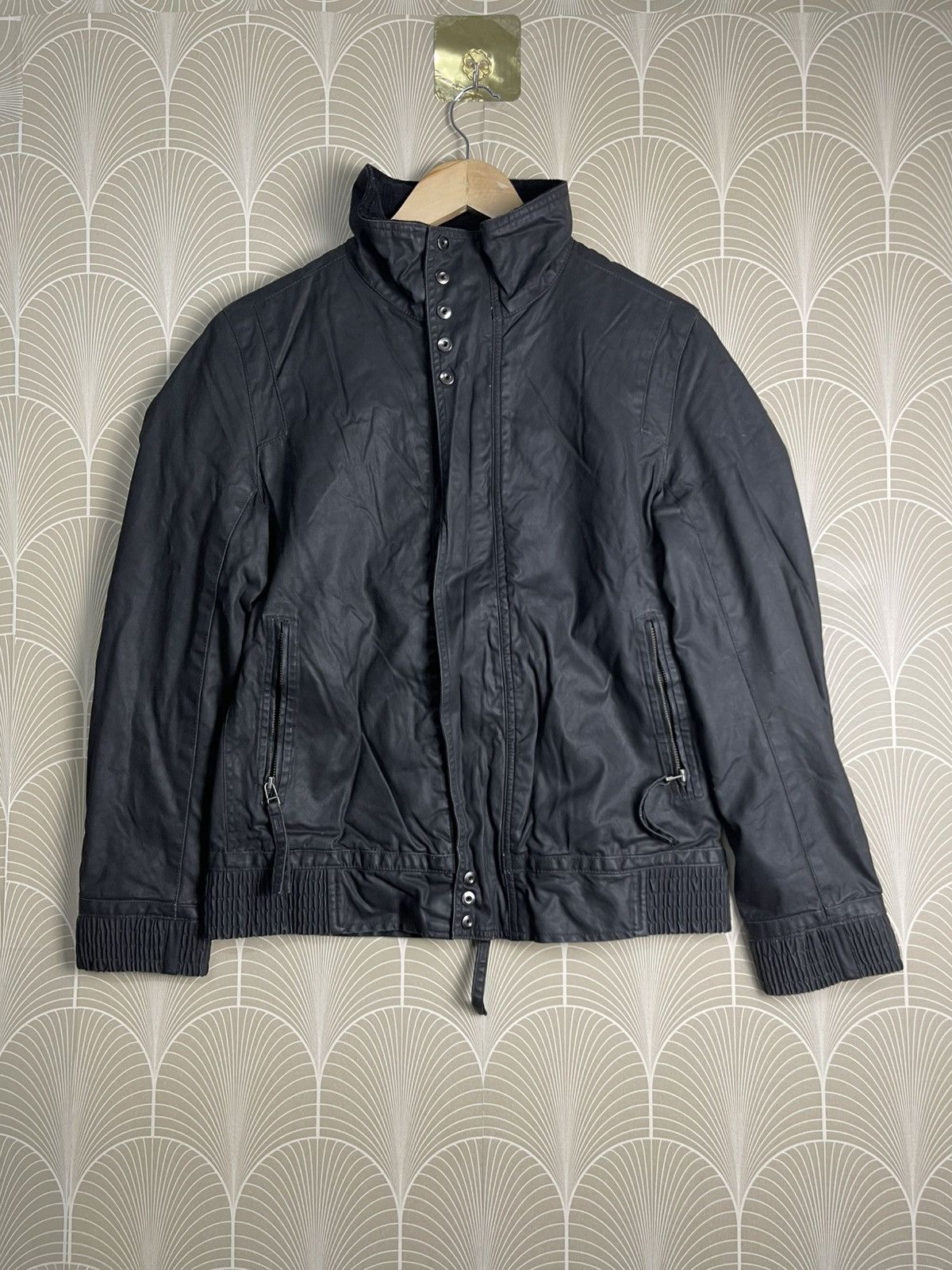 Japanese Brand × Nicole Club × Vintage 2000s NICOLE CLUB FOR MEN COATING BIKER JACKET Size US M / EU 48-50 / 2 - 1 Thumbnail