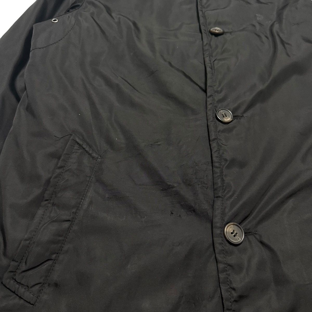 Prada Black Prada Nylon Overcoat Size US L / EU 52-54 / 3 - 4 Thumbnail
