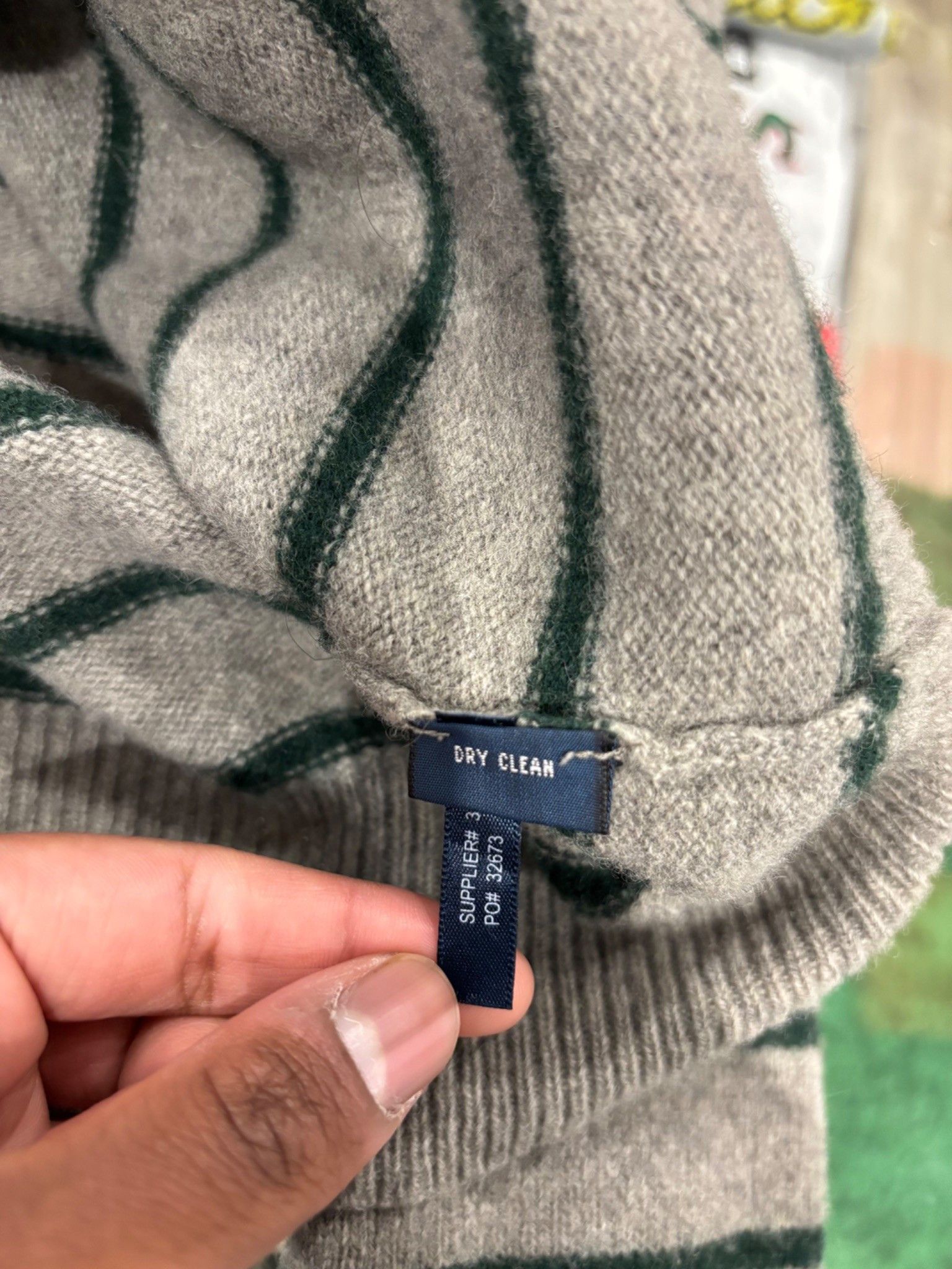 Ralph Lauren Polo Ralph Lauren Y2K Grey Striped Crewneck Size US L / EU 52-54 / 3 - 9 Thumbnail