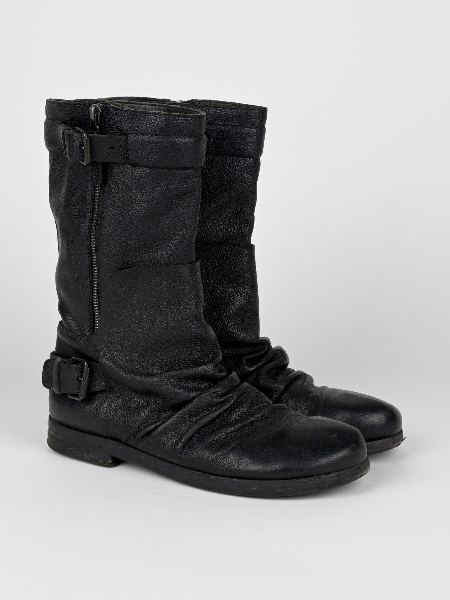 Marsell Stacked Leather Moto Boots Size US 7 / EU 40 - 1 Thumbnail