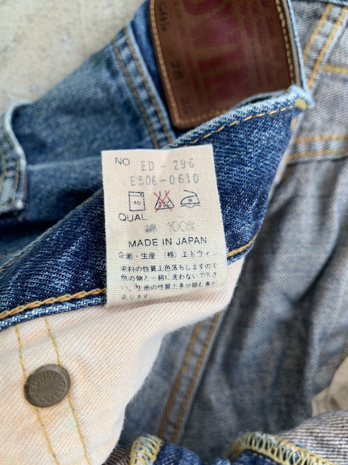 Edwin × If Six Was Nine Vintage Distressed Edwin 505 Redline Selvedge Denim Size US 27 - 14 Thumbnail