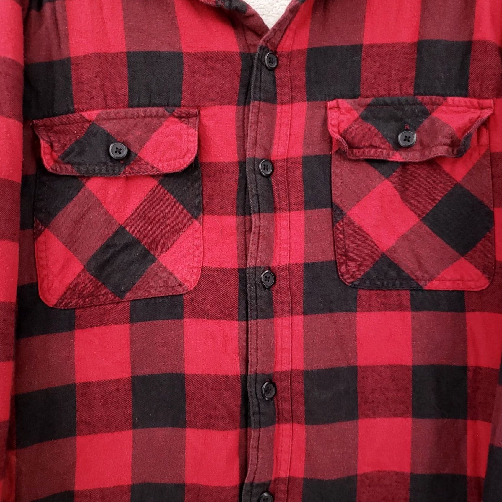 Club Room Club Room Shirt Jacket Mens S Red Plaid Sherpa Lined Button Up Mid-Length Coat Size US S / EU 44-46 / 1 - 3 Thumbnail