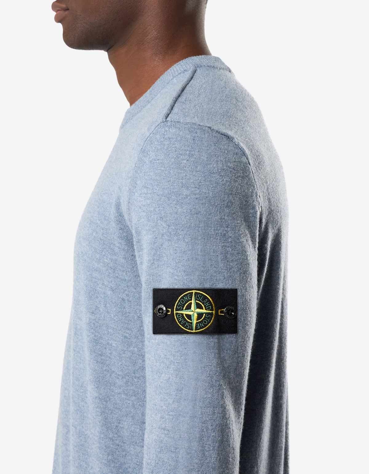 Stone Island Stone Island Avio Blue Crew Neck Sweater Size US XXL / EU 58 / 5 - 3 Thumbnail