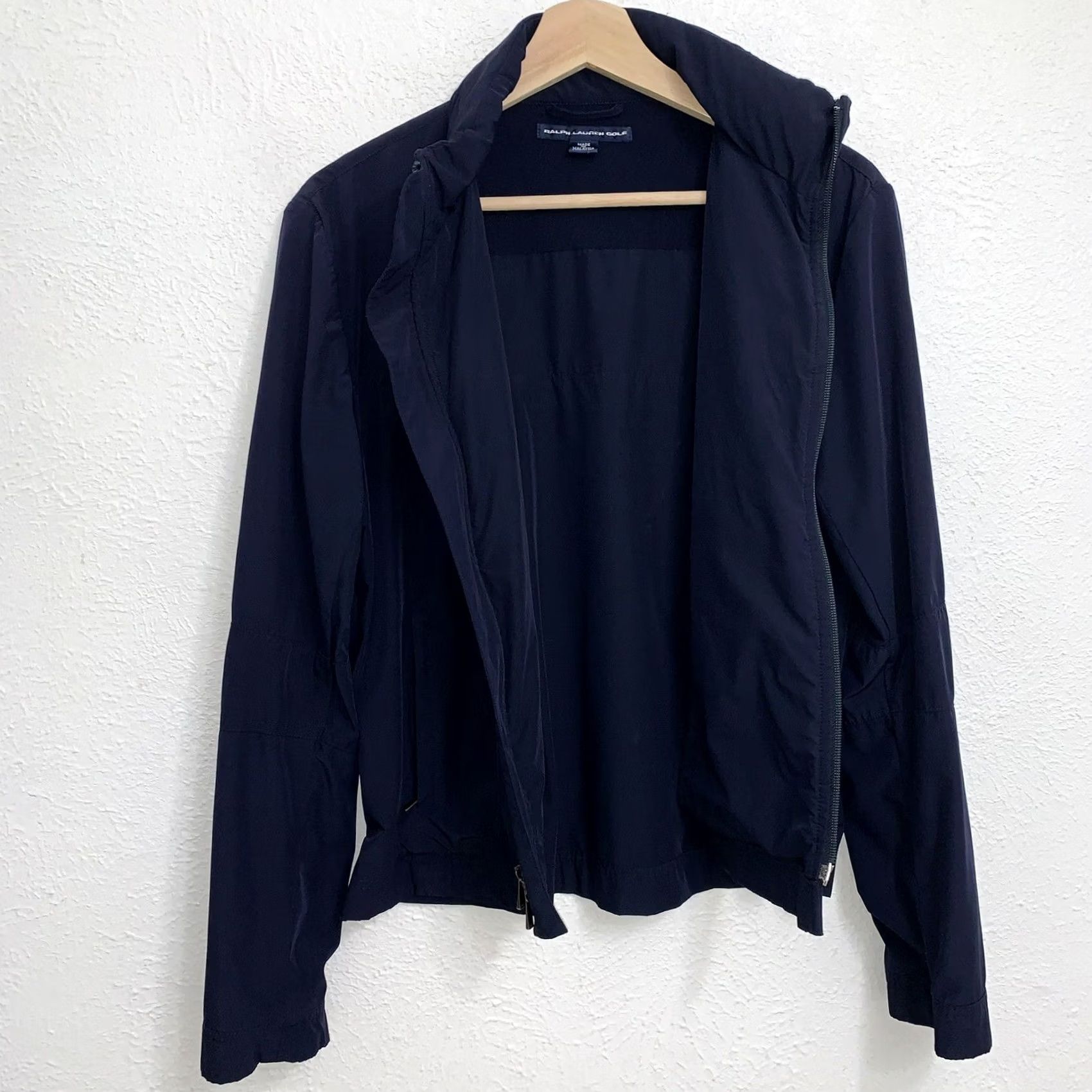 Ralph Lauren Ralph Lauren Golf Windbreaker Hoodie Jacket Blue Women’s SZ Large Full Zip Short 1/2 Zip Pockets Logo Athletic Outdoors Size L / US 10 / IT 46 - 3 Thumbnail