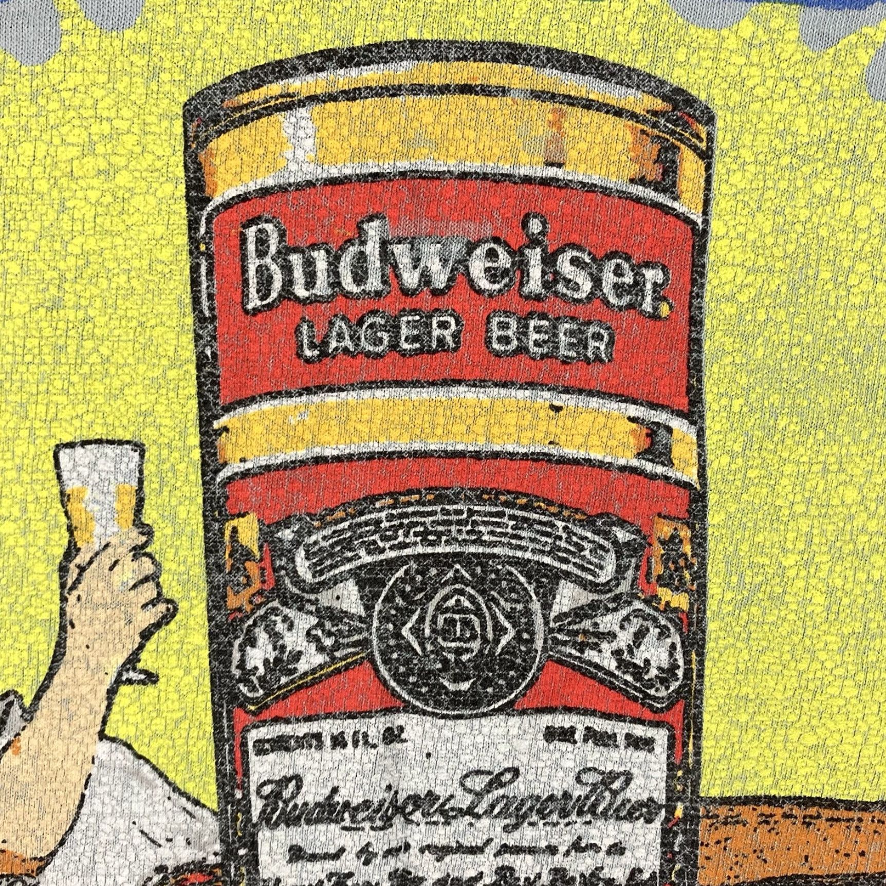 Budweiser Budweiser Shirt Men L Blue Graphic Tee Short Sleeve Crew Neck 50s Retro Beer Happy Mens Size US L / EU 52-54 / 3 - 6 Thumbnail