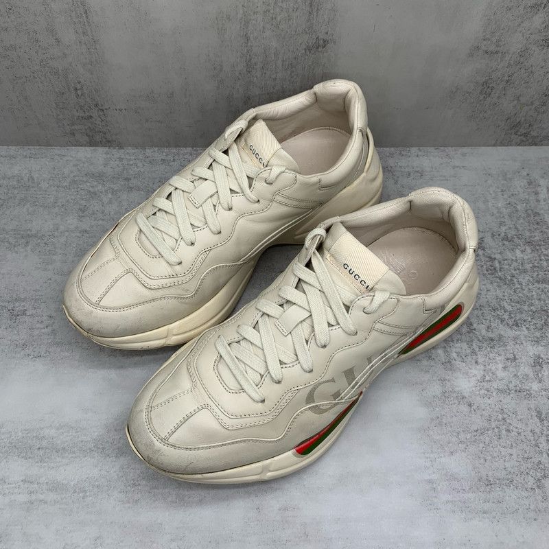 Gucci Gucci Rhyton Logo Low-Top Dad Sneakers 0079 Size US 8 / EU 41 - 1 Thumbnail
