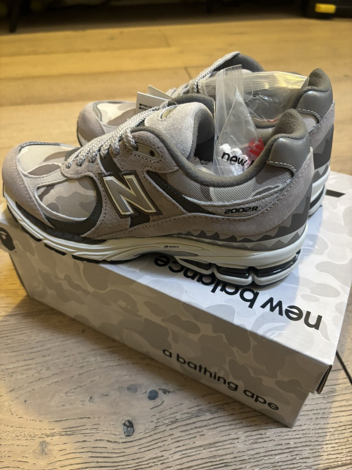 Bape × New Balance Bape x New Balance 2002R 'Grey' Size US 5.5 / EU 38 - 12 Thumbnail
