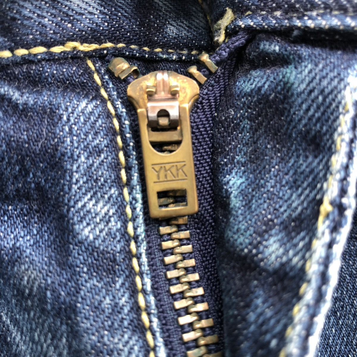 Blue Blue Japan Vintage blue blue japan denim Distressed Jeans Size US 33 - 15 Thumbnail