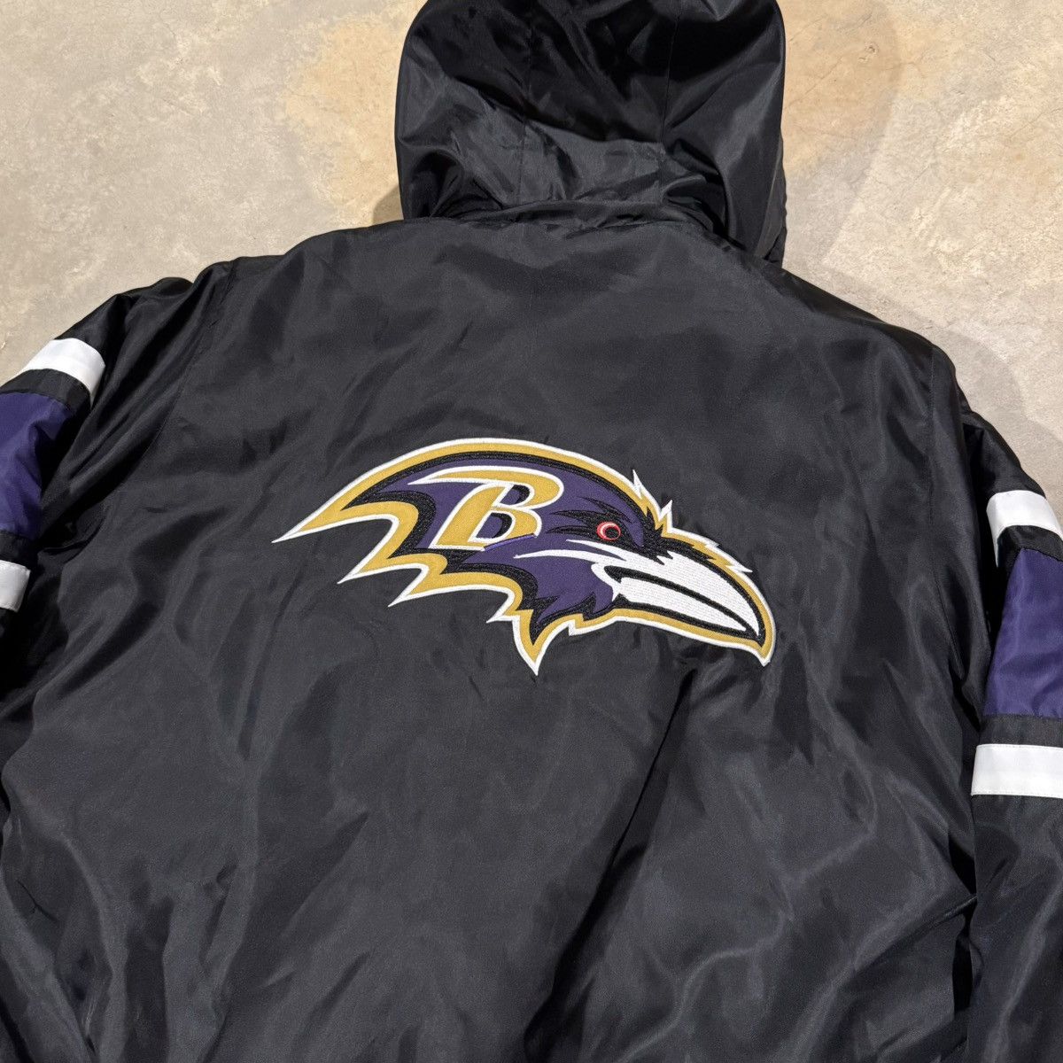 Vintage Vtg 2000s Baltimore Ravens G-III Fleece Lined Bomber Jacket Size US L / EU 52-54 / 3 - 11 Thumbnail
