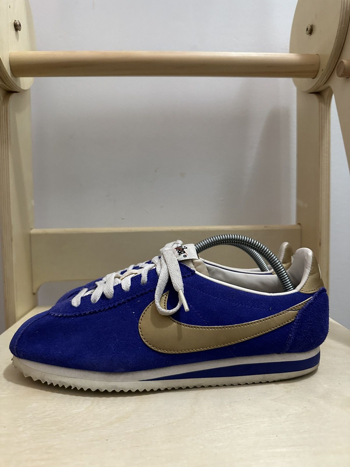 Nike × Vintage Nike Cortez Suede Vintage Royal Blue/Gold Size US 9 / EU 42 - 1 Thumbnail