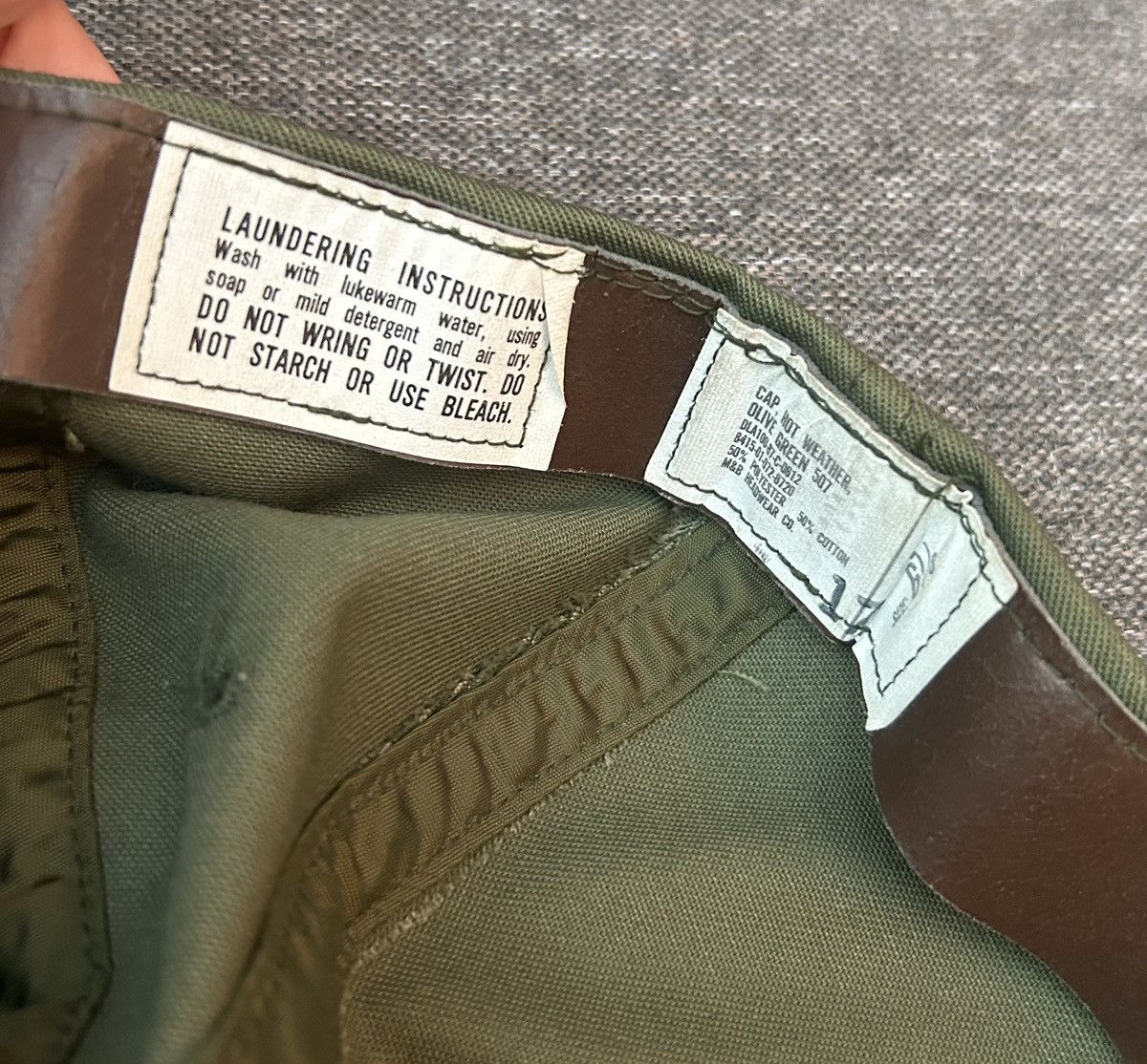 Other Vintage OG 507 US Army Olive Green Hot Weather Cap Sz 6 7/8 Size ONE SIZE - 7 Thumbnail