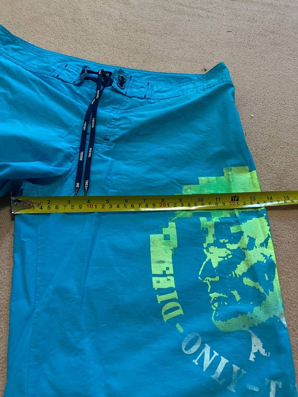 Diesel Y2K big logo shorts blue Diesel Vintage Size US 32 / EU 48 - 11 Thumbnail