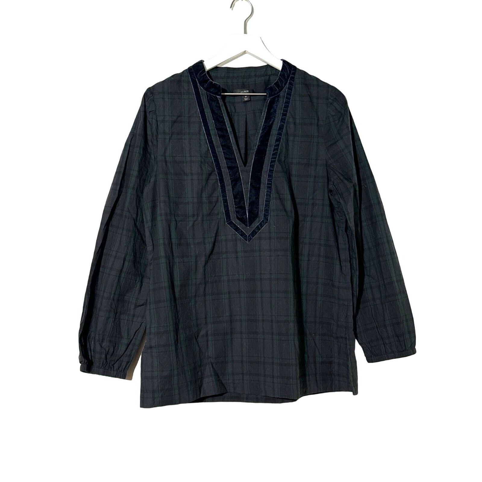 J.Crew J.Crew Black Label Plaid Velvet V-Neck Shirt Medium Size M / US 6-8 / IT 42-44 - 6 Thumbnail