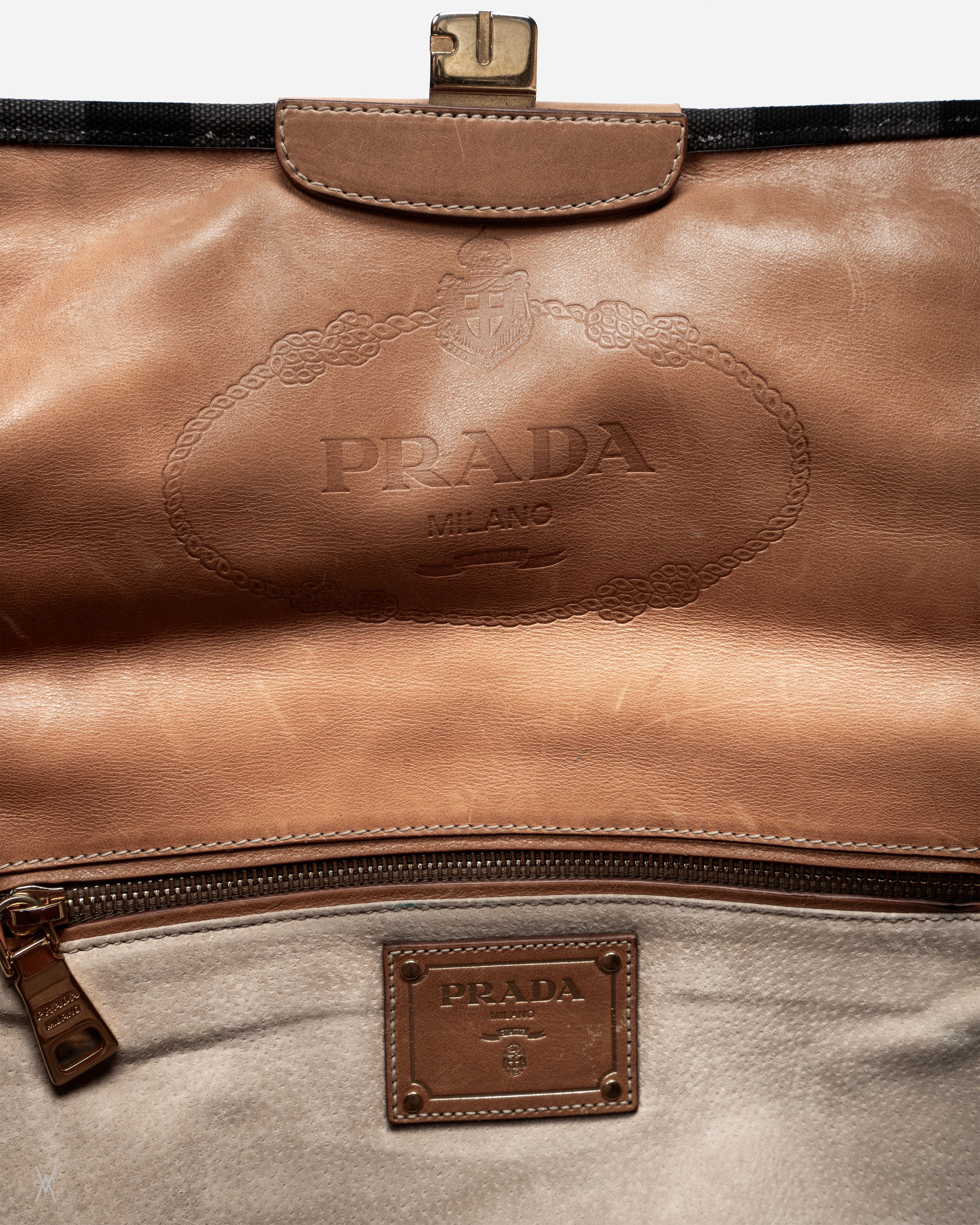Prada Prada s/s 2011 Canapa Stripe Messenger Bag Size ONE SIZE - 5 Thumbnail
