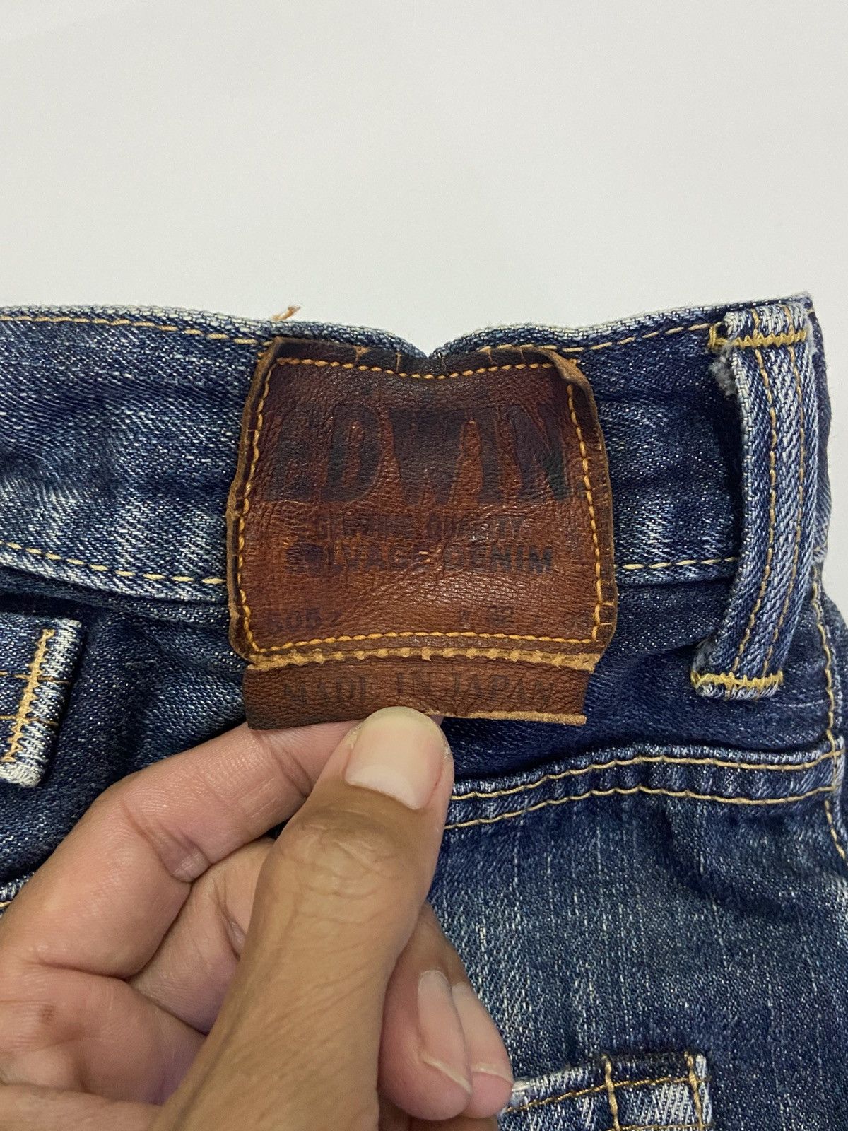 Edwin Vintage Edwin 505XX Orange Tag Selvedge Distressed Size US 32 / EU 48 - 11 Thumbnail