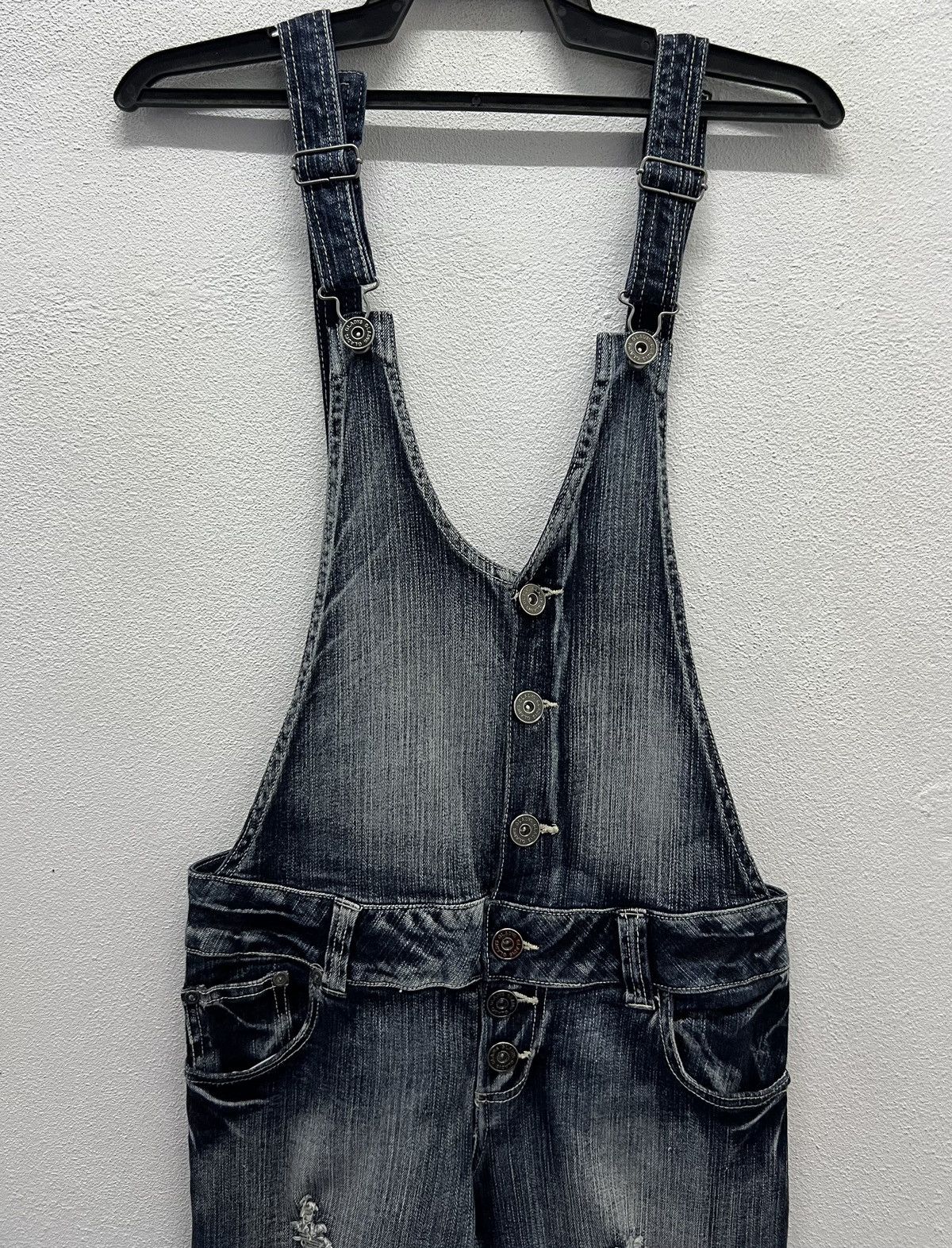 Japanese Brand × Vintage Vintage Y2K Style Distressed Denim Overalls – “Gladys” Brand Size US 32 / EU 48 - 3 Thumbnail