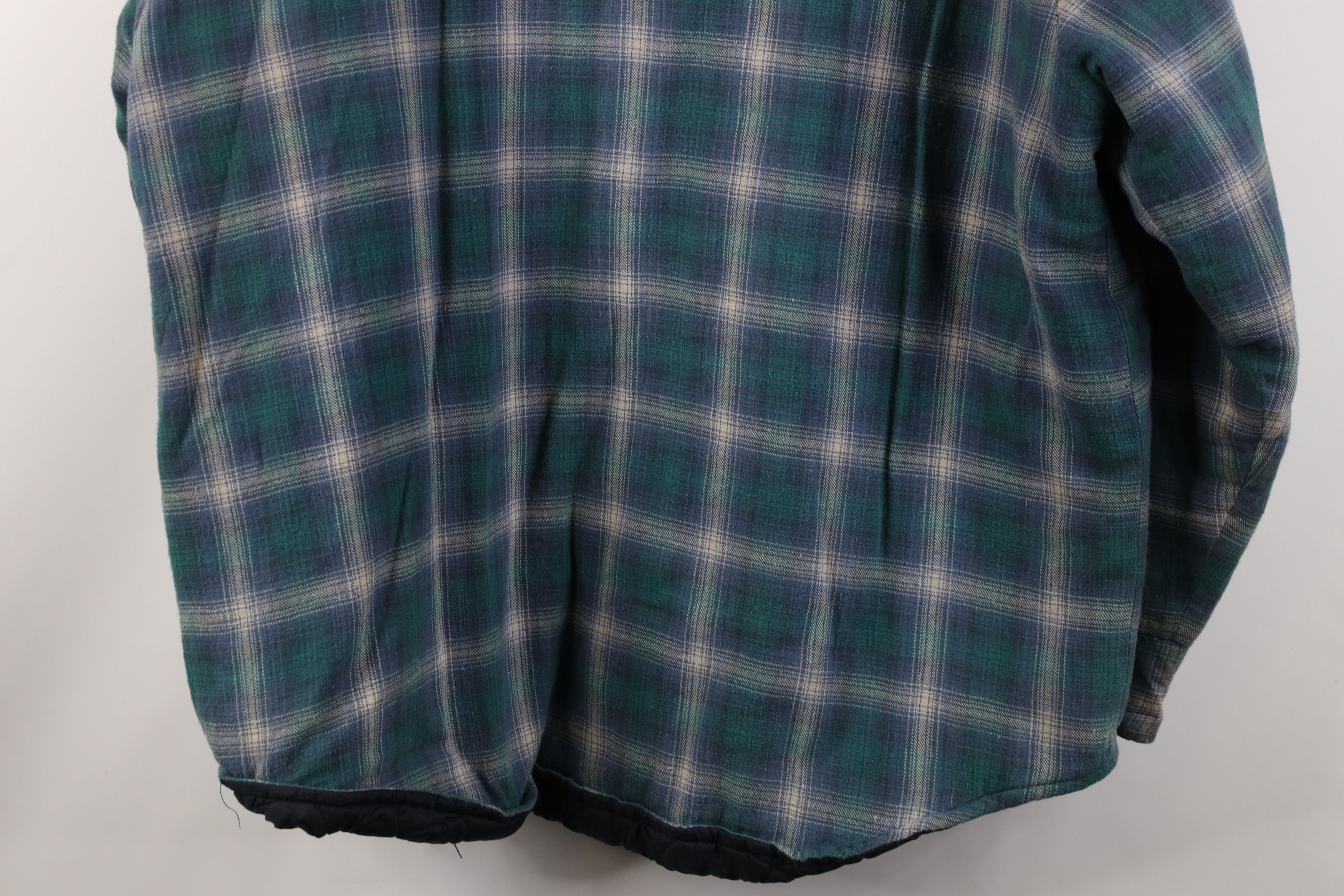 Vintage Vintage 90s Streetwear Quilted Flannel Shirt Jacket Plaid Size US XXL / EU 58 / 5 - 16 Thumbnail
