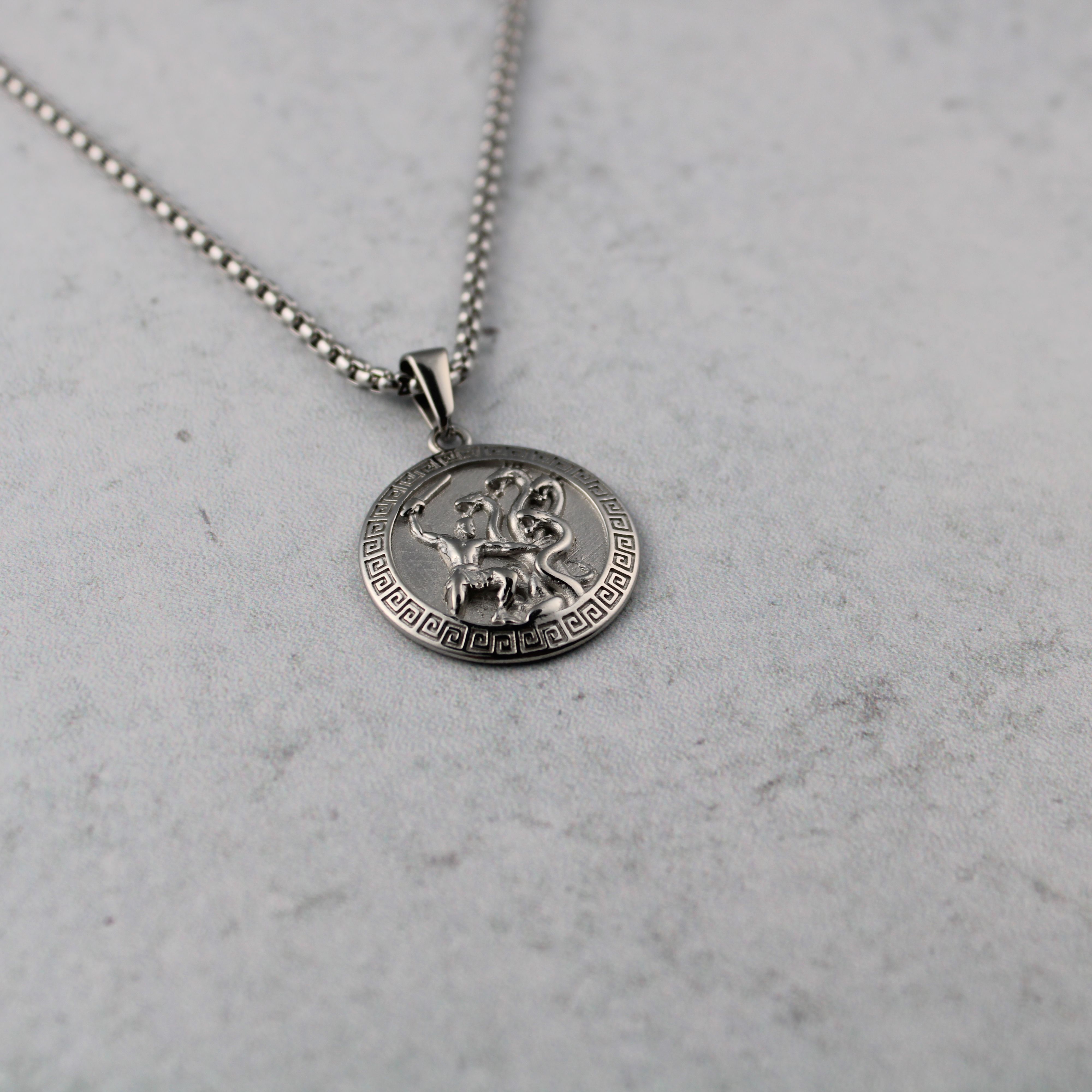 Jewelry Silver Hercules Pendant Chain Necklace Size ONE SIZE - 3 Thumbnail