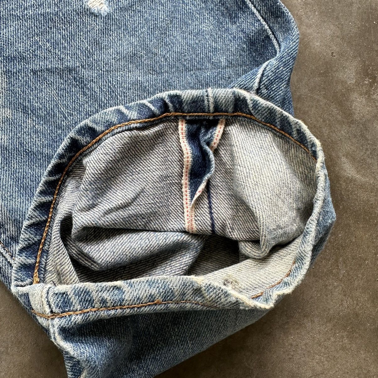 Japanese Brand Vtg🔥Levi’s 502 Talon Selvedge Distressed Faded Denim Jean Size US 30 / EU 46 - 11 Thumbnail